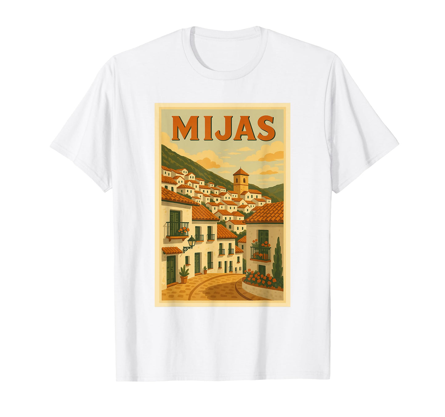 Mijas Spain Postcard Holiday Vacation T-Shirt - Trendy Graphic Men Women - T-Shirt, Sweatshirt, Hoodie