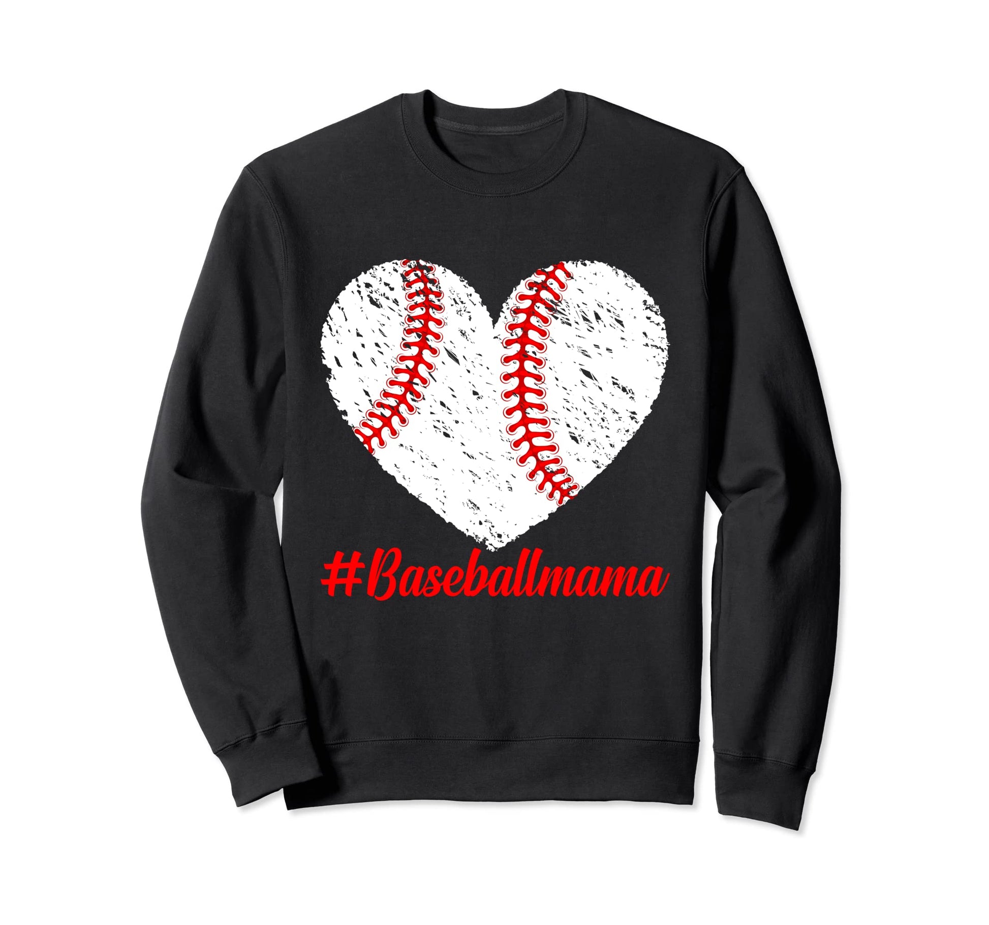 Mothers Day Distressed Baseball Mama Sweatshirt - Graphic Print for Adults - T-Shirt, Sweatshirt, Hoodie