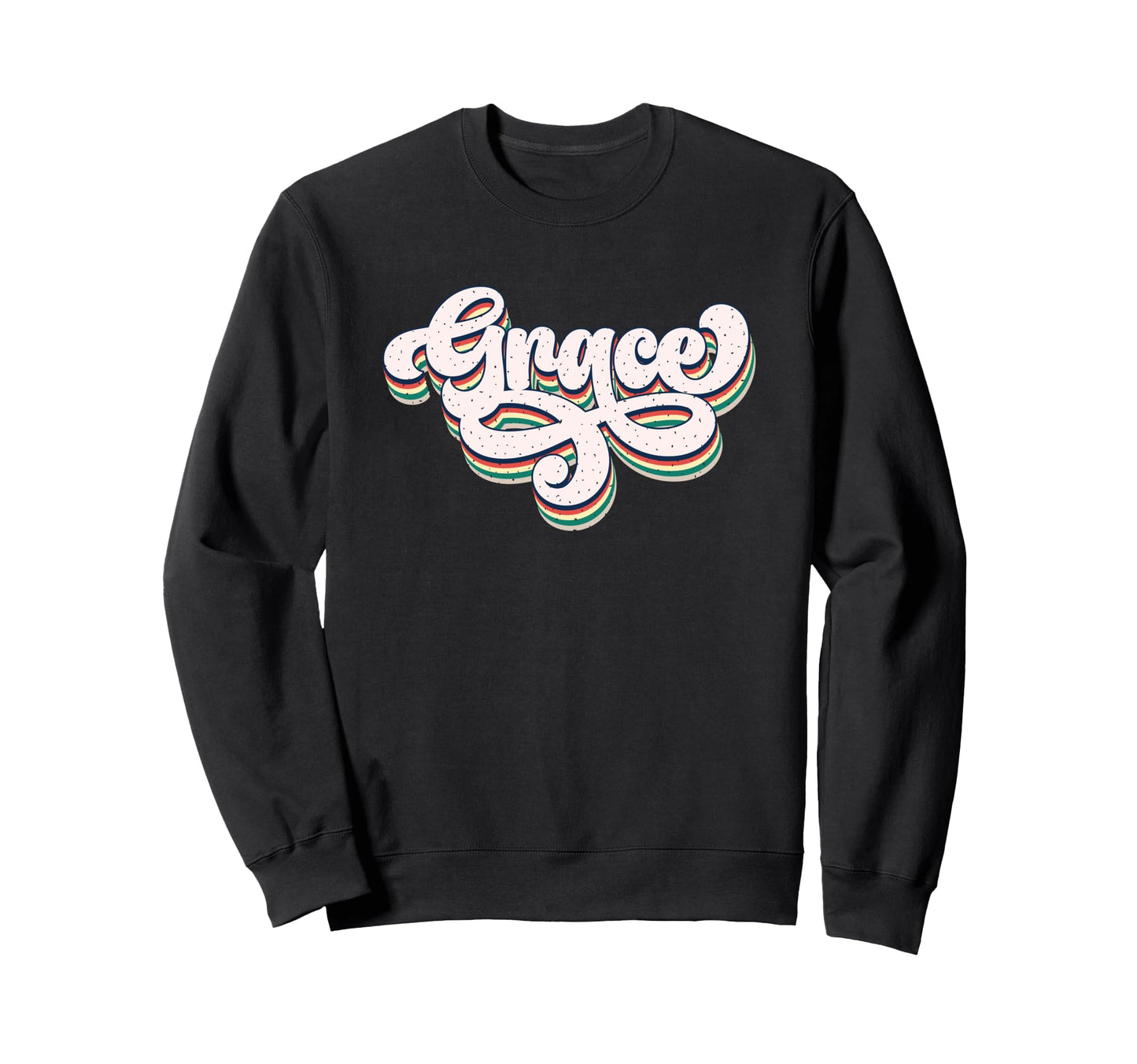 Graceful Typography Charm Sweatshirt - Custom Art Print for Adults - T-Shirt, Sweatshirt, Hoodie