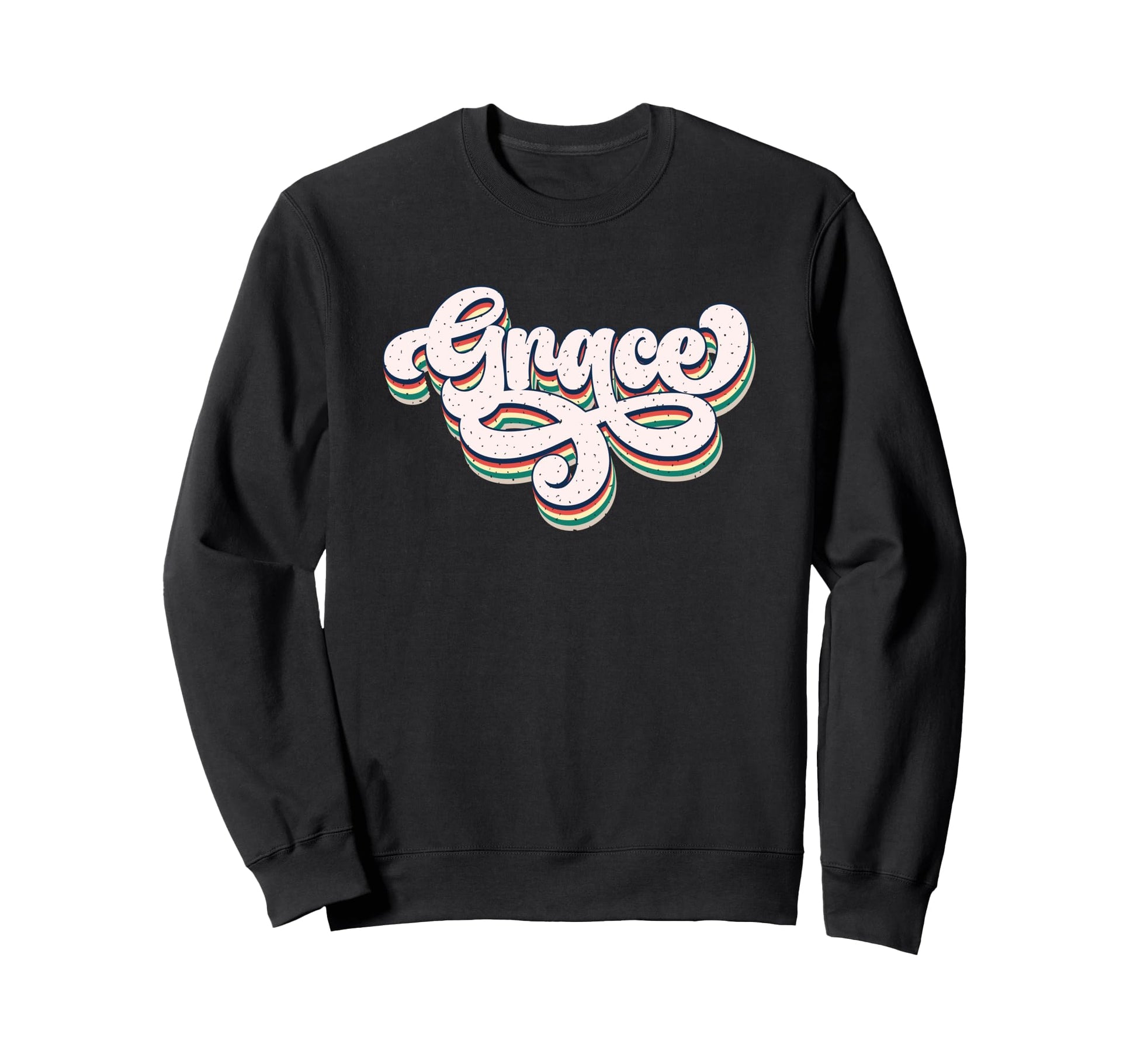 Graceful Typography Charm Sweatshirt - Custom Art Print for Adults - T-Shirt, Sweatshirt, Hoodie