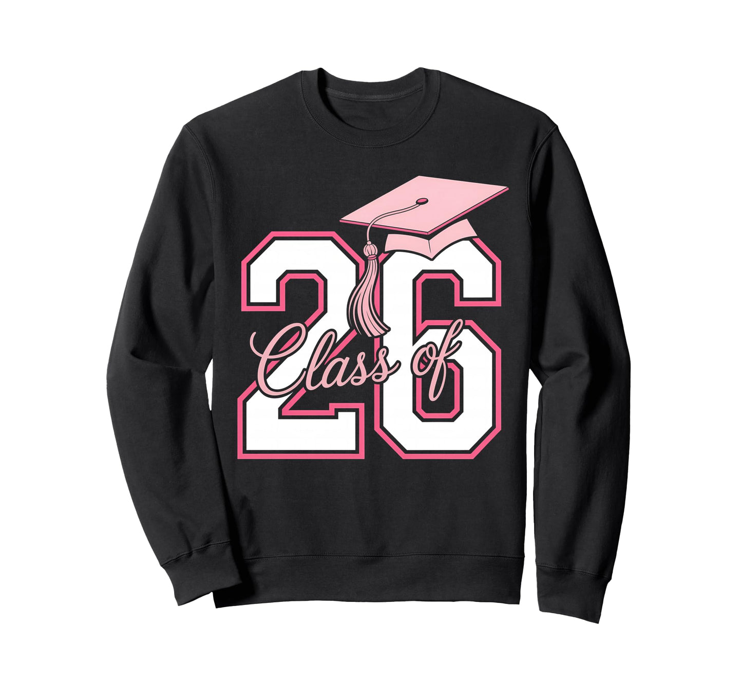 Coquette Bow Class 2026 Senior Sweatshirt - Custom Art Print Unisex - T-Shirt, Sweatshirt, Hoodie