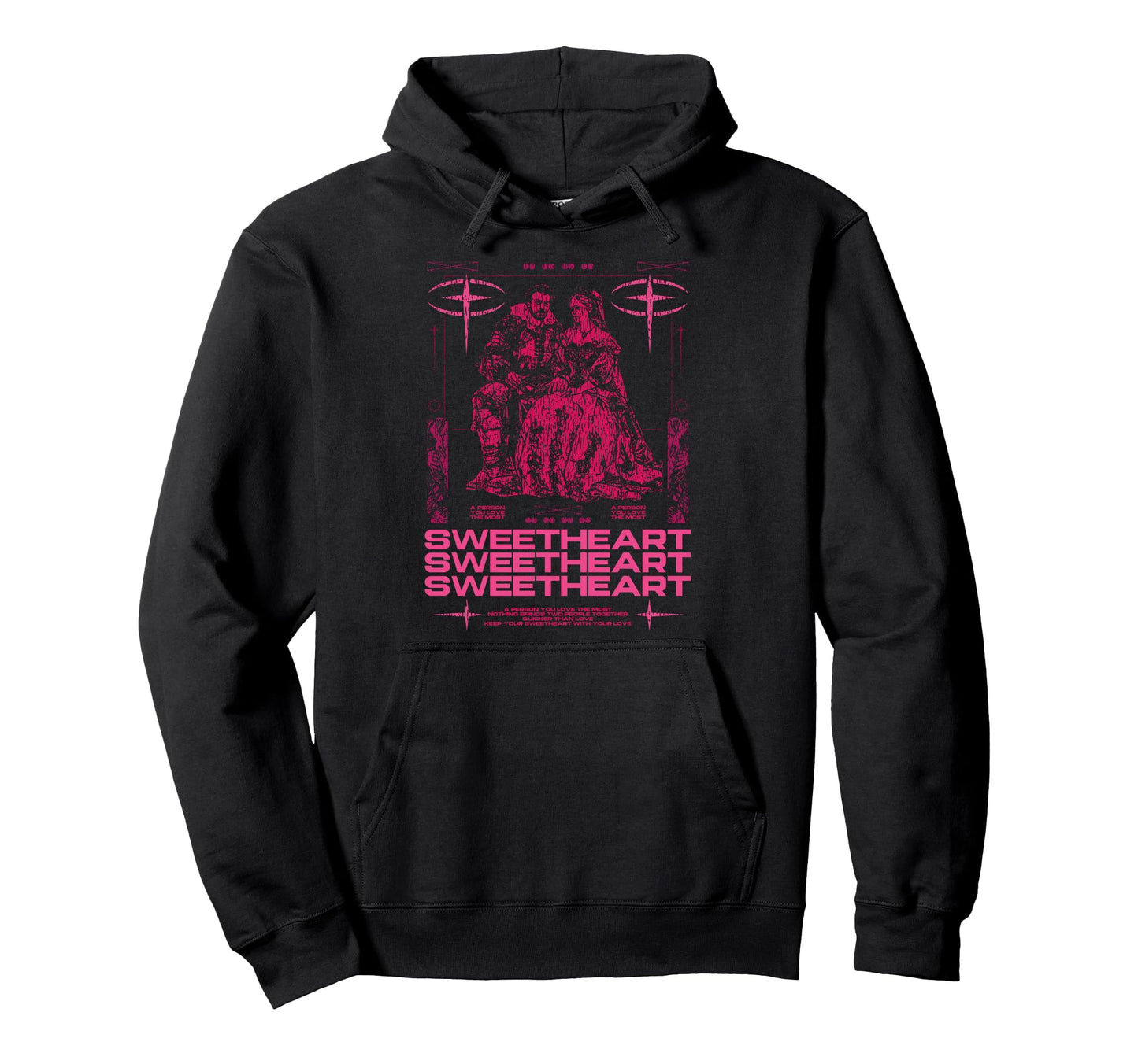 Y2K Sweetheart Bold Urban Graffiti Aesthetic Hoodie - Unique Graphic Unisex - T-Shirt, Sweatshirt, Hoodie