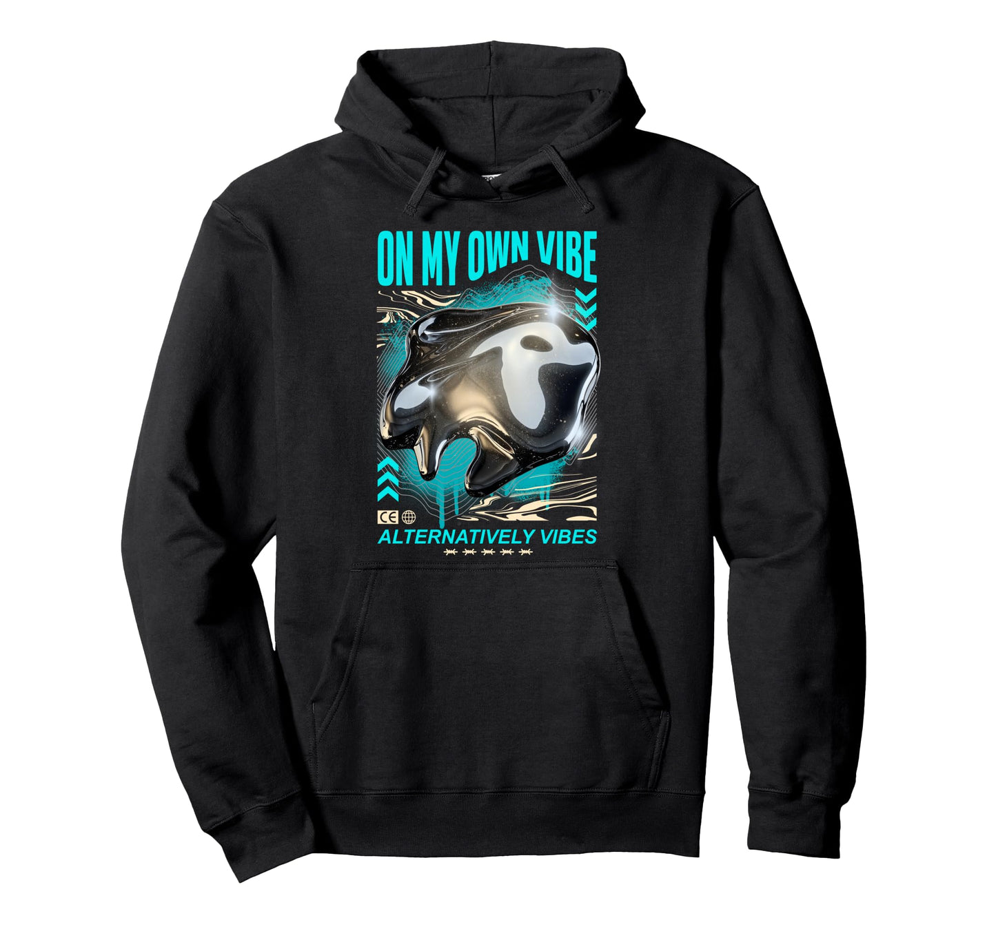 Y2K Vibe Bold Urban Graffiti Aesthetic Hoodie - Minimalist Print for Adults - T-Shirt, Sweatshirt, Hoodie