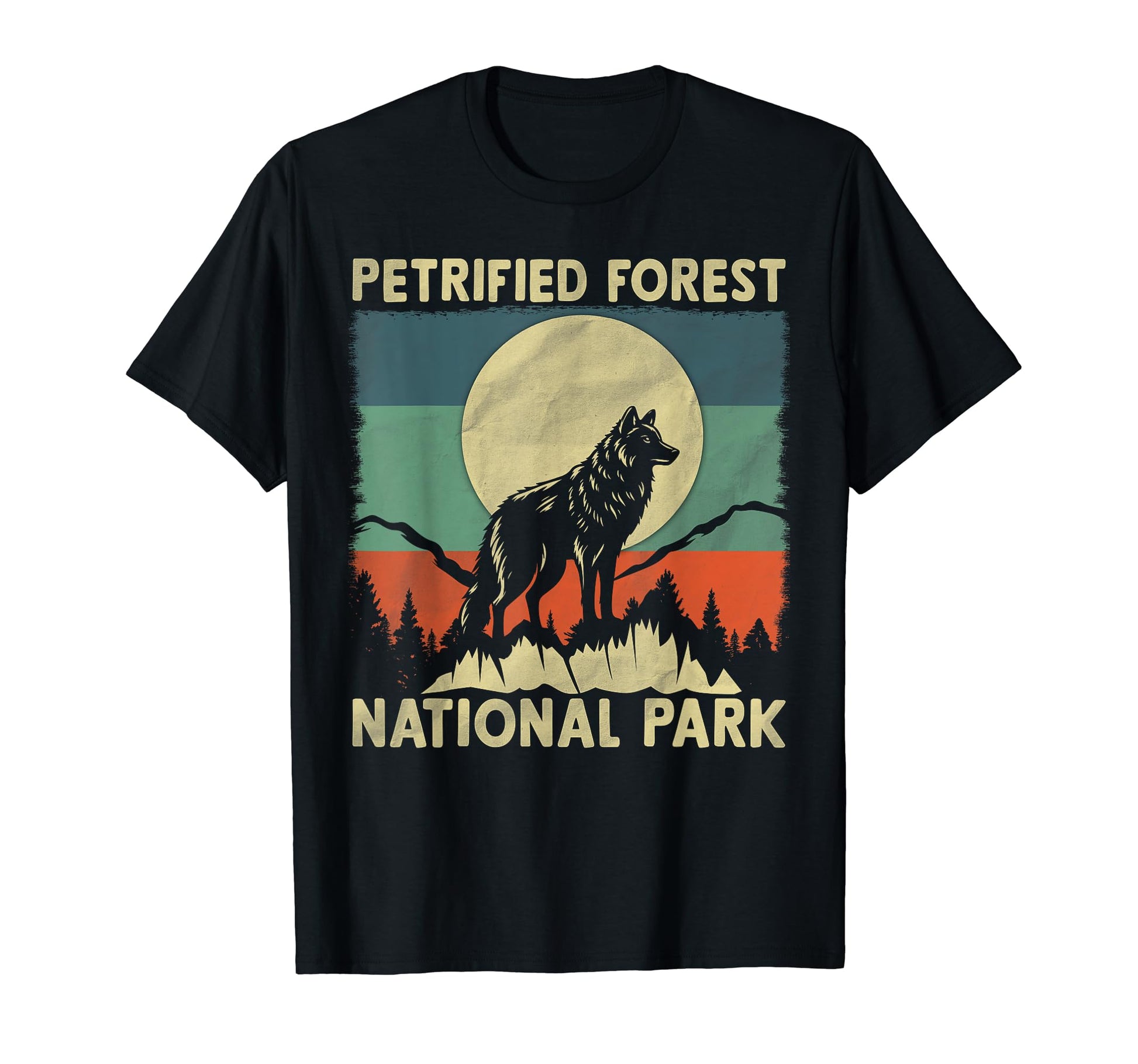 Wolf Petrified Forest National Park T-Shirt - Minimalist Print Men Women - T-Shirt, Sweatshirt, Hoodie