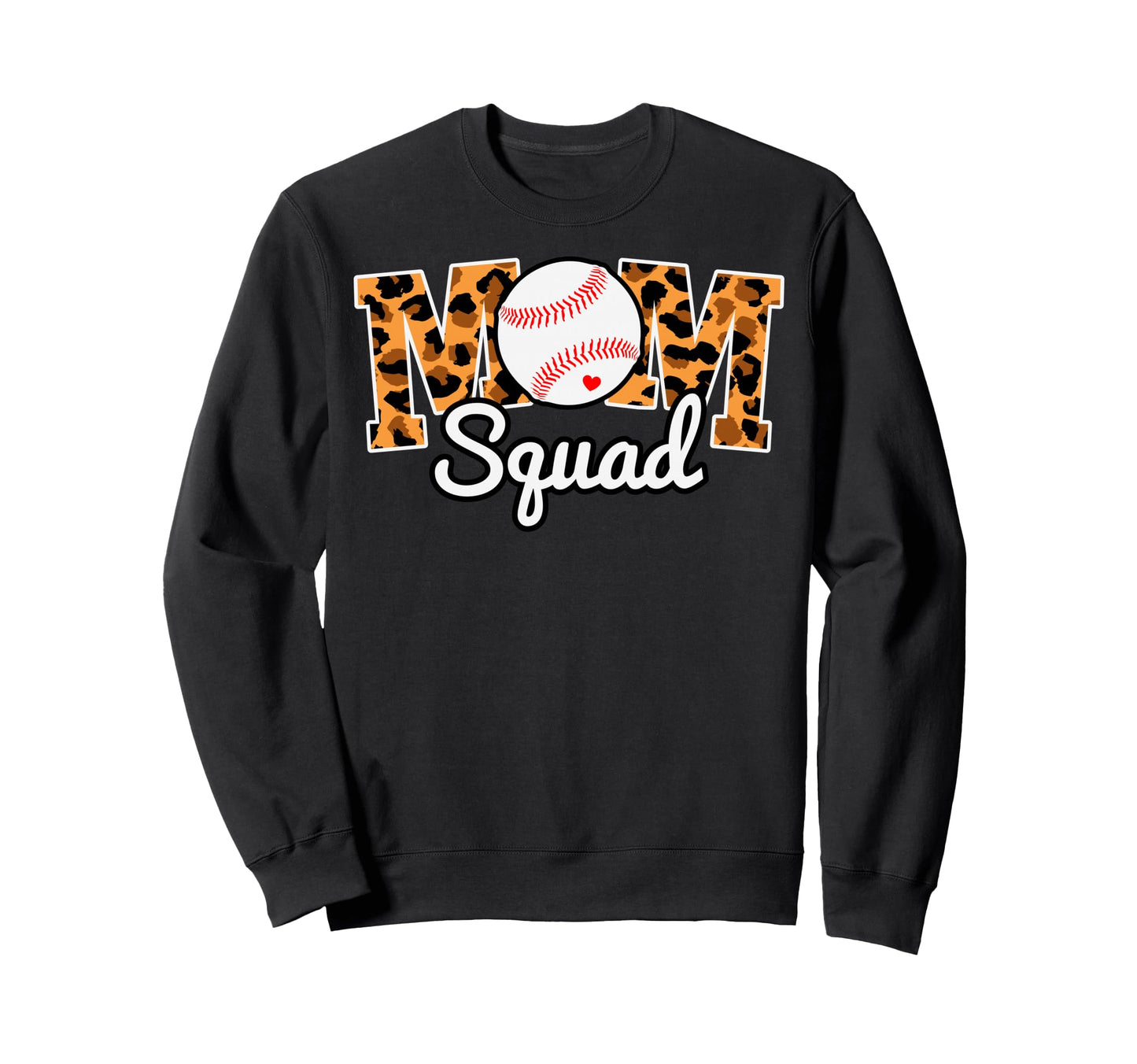 Mom Squad Leopard Baseball Mother Sweatshirt - Custom Art Print Men Women - T-Shirt, Sweatshirt, Hoodie