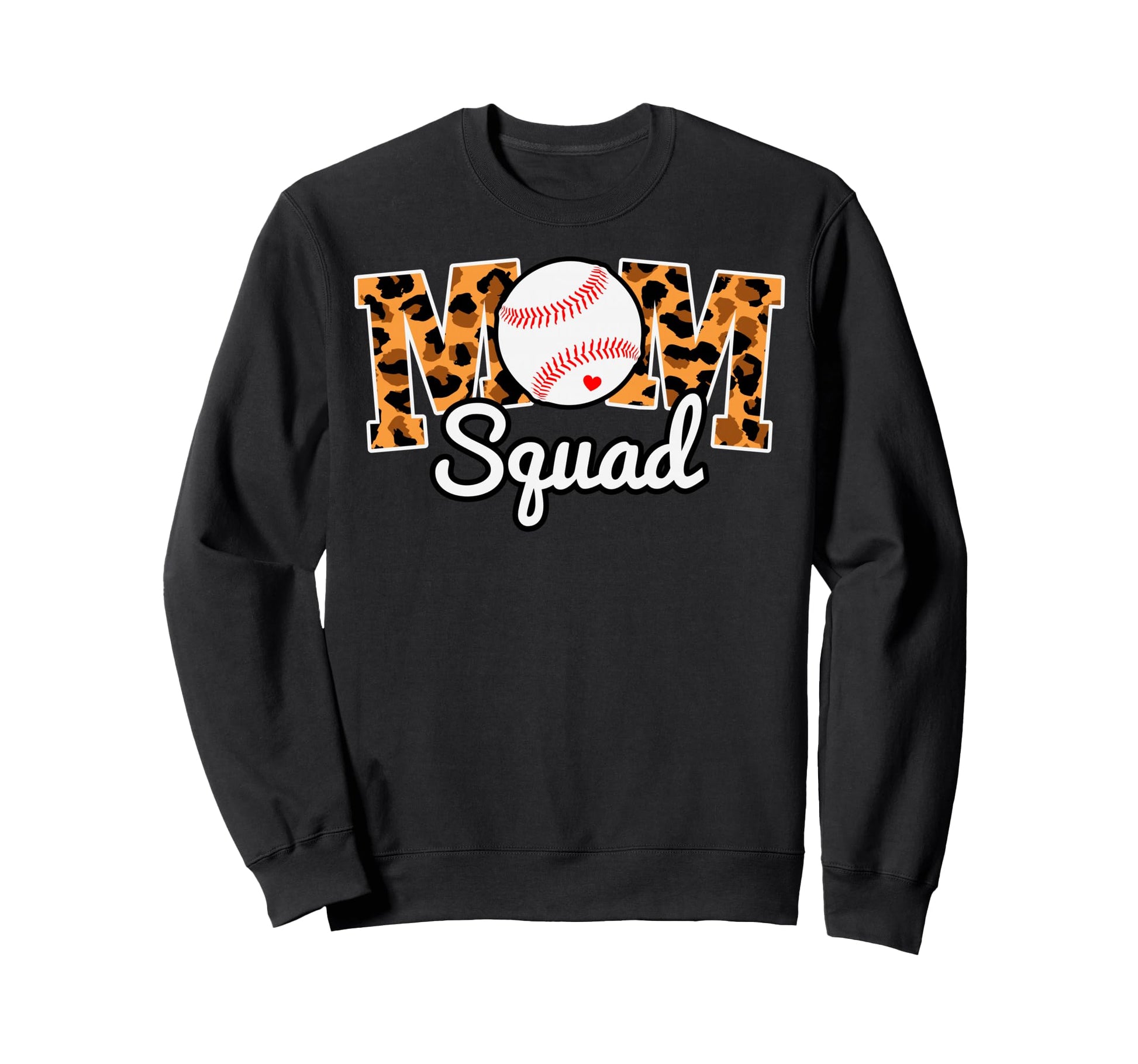 Mom Squad Leopard Baseball Mother Sweatshirt - Custom Art Print Men Women - T-Shirt, Sweatshirt, Hoodie
