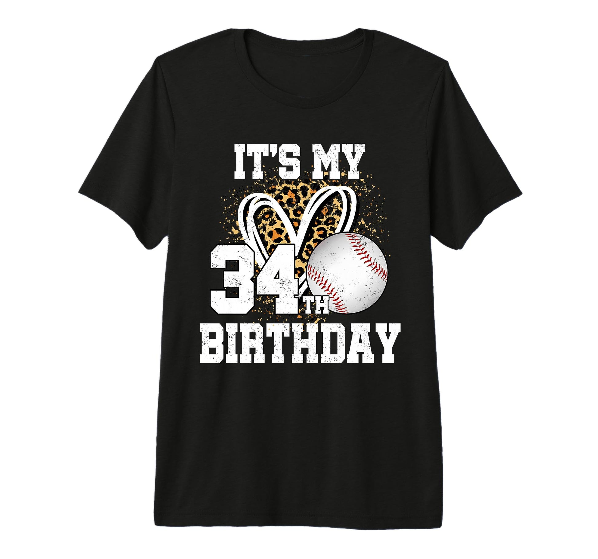 Its My 34Th Birthday Baseball 34 T-Shirt - Minimalist Print for Adults - T-Shirt, Sweatshirt, Hoodie