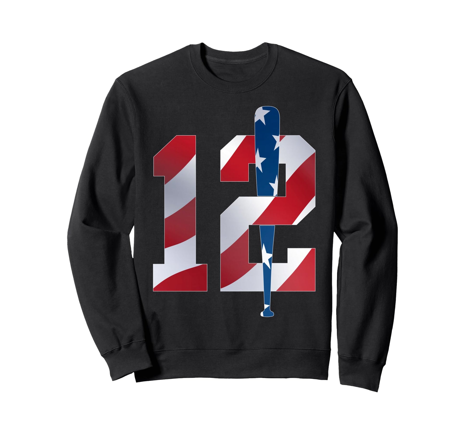 Number 12 Years Baseball 12Th Sweatshirt - Novelty Apparel Men Women - T-Shirt, Sweatshirt, Hoodie