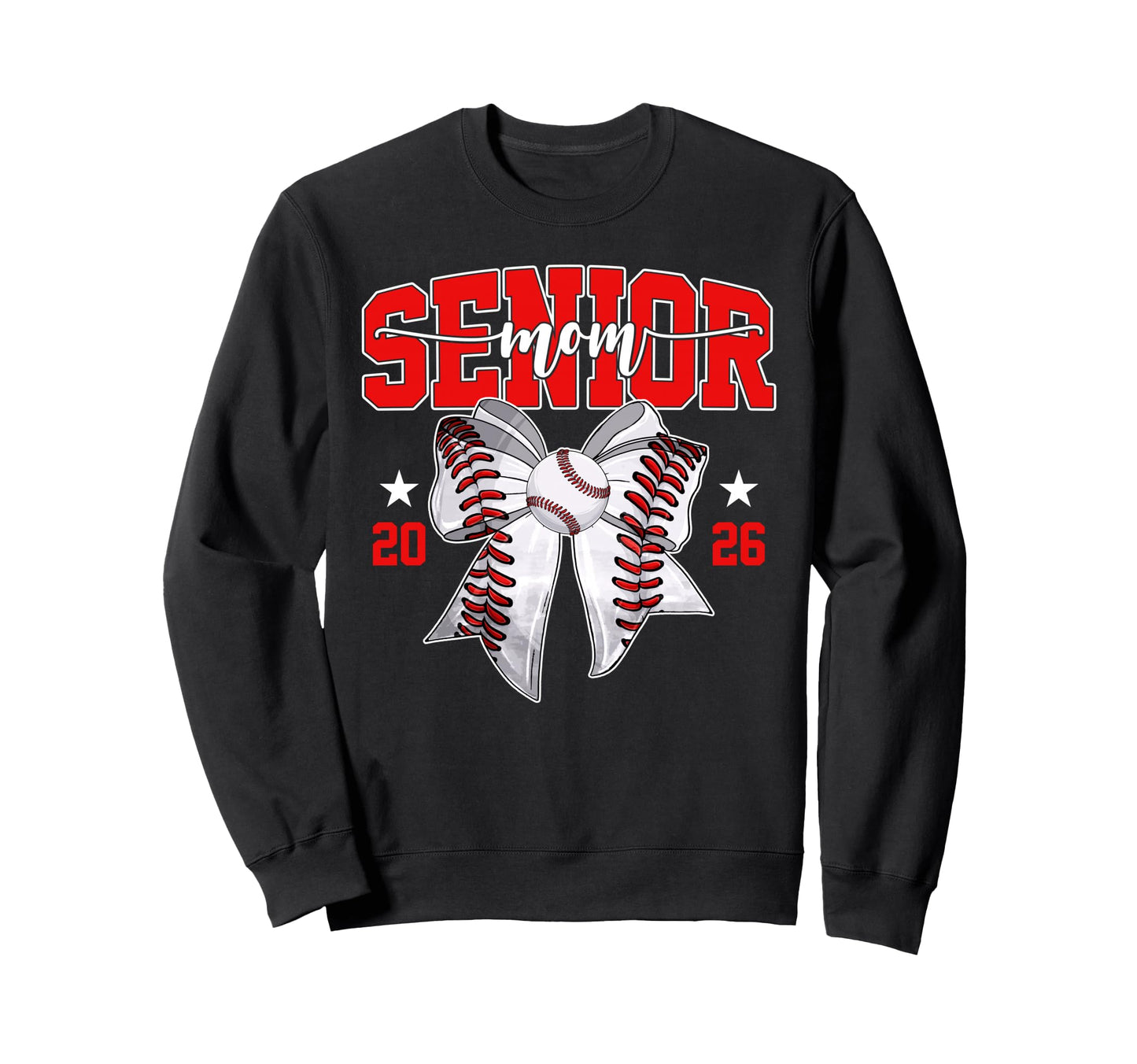 Senior Mom 2026 Graduate Baseball Sweatshirt - Streetwear Style for Adults - T-Shirt, Sweatshirt, Hoodie
