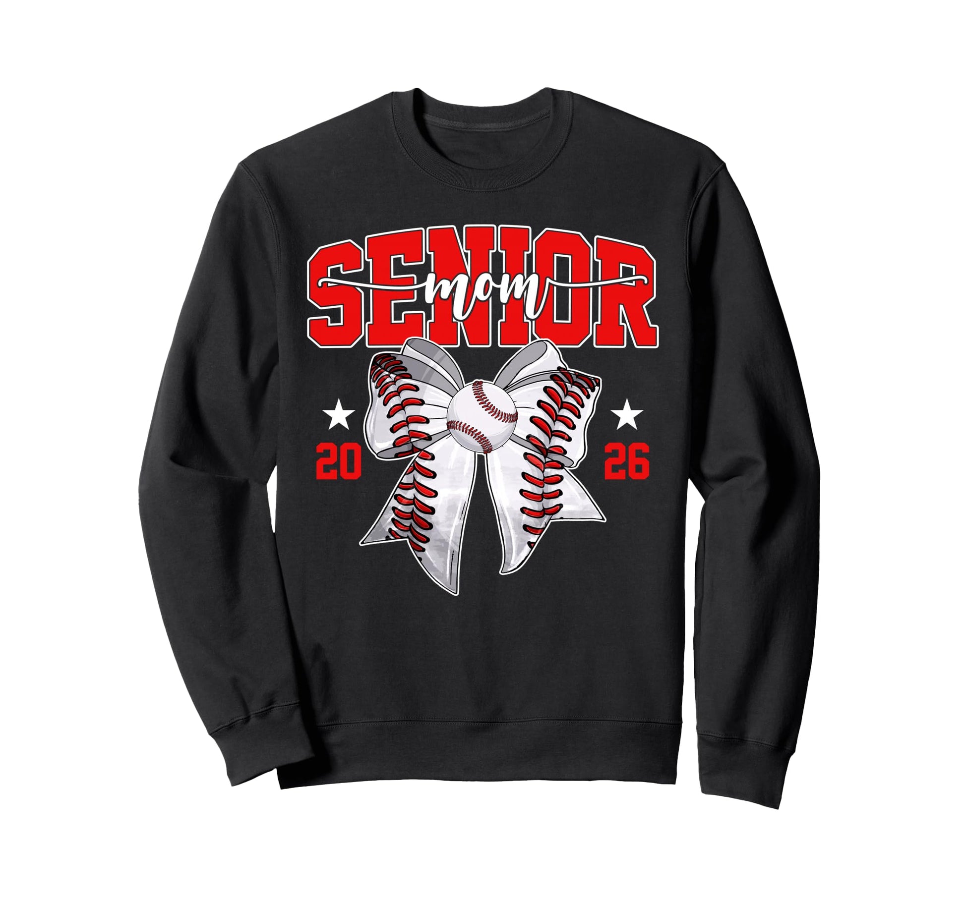 Senior Mom 2026 Graduate Baseball Sweatshirt - Streetwear Style for Adults - T-Shirt, Sweatshirt, Hoodie