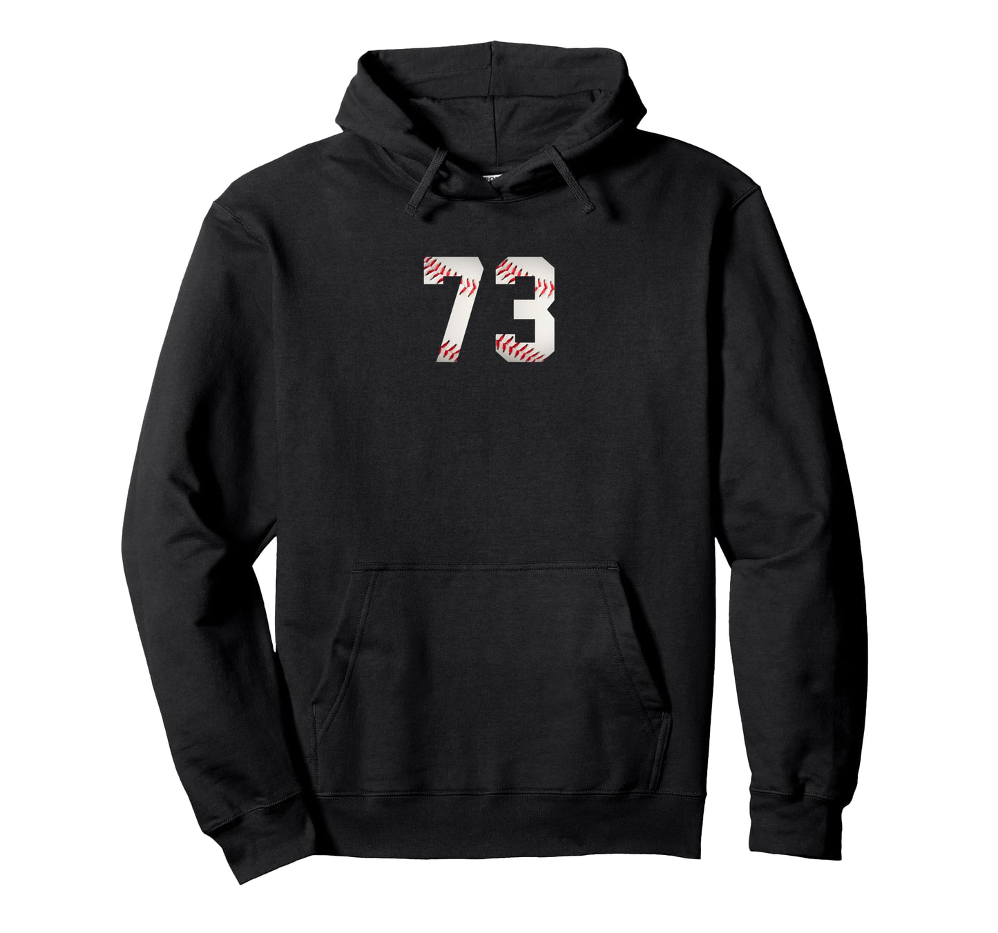 Number 73 Minimalist Birthday Baseball Hoodie - Trendy Graphic Unisex - T-Shirt, Sweatshirt, Hoodie