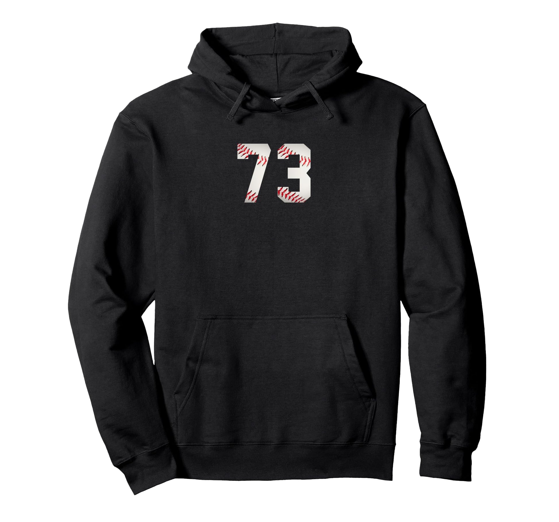 Number 73 Minimalist Birthday Baseball Hoodie - Trendy Graphic Unisex - T-Shirt, Sweatshirt, Hoodie