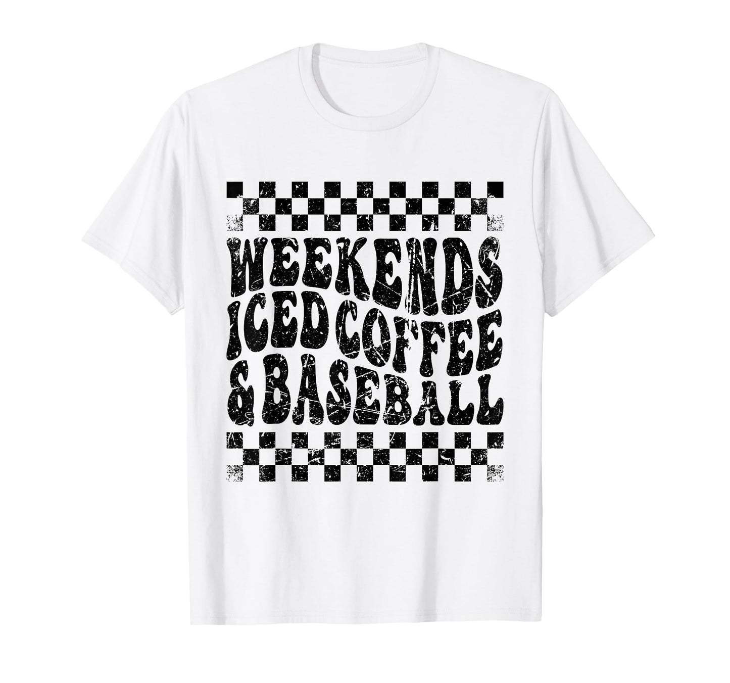 Funny Baseball Weekends Iced Coffee And T-Shirt - Novelty Apparel Unisex - T-Shirt, Sweatshirt, Hoodie