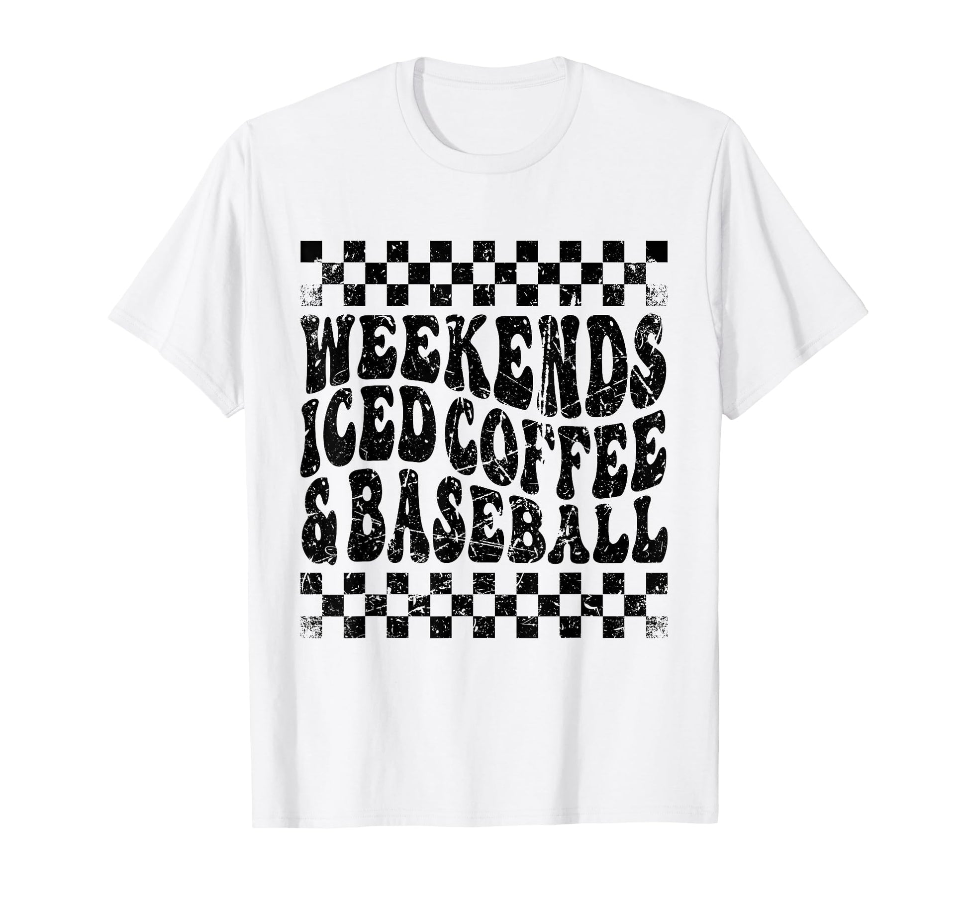 Funny Baseball Weekends Iced Coffee And T-Shirt - Novelty Apparel Unisex - T-Shirt, Sweatshirt, Hoodie