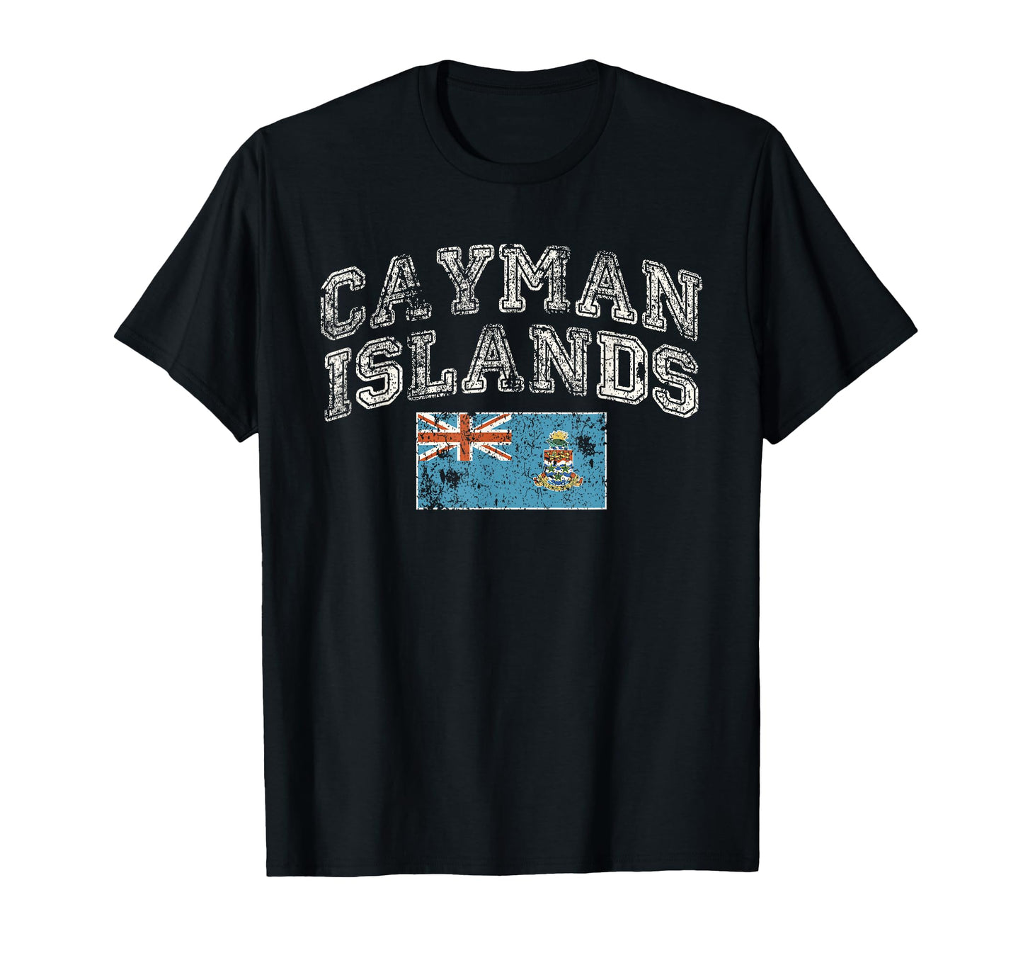 Faded Cayman Islands Flag T-Shirt - Graphic Print Men Women - T-Shirt, Sweatshirt, Hoodie