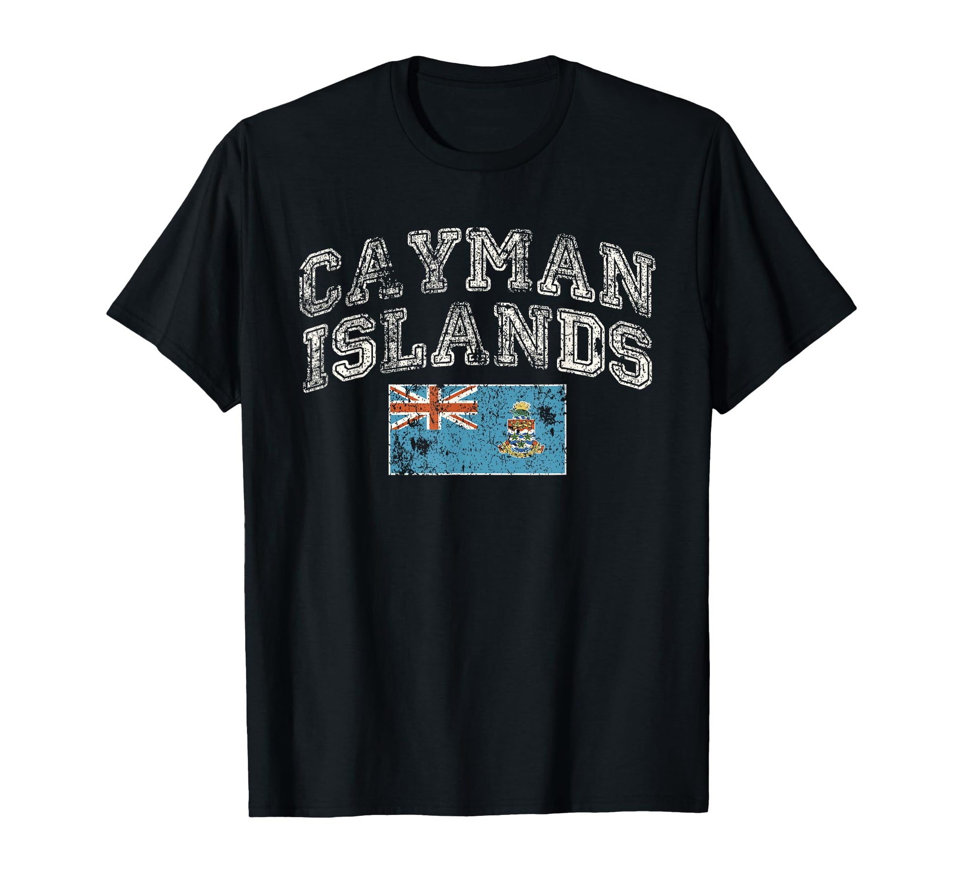Faded Cayman Islands Flag T-Shirt - Graphic Print Men Women - T-Shirt, Sweatshirt, Hoodie