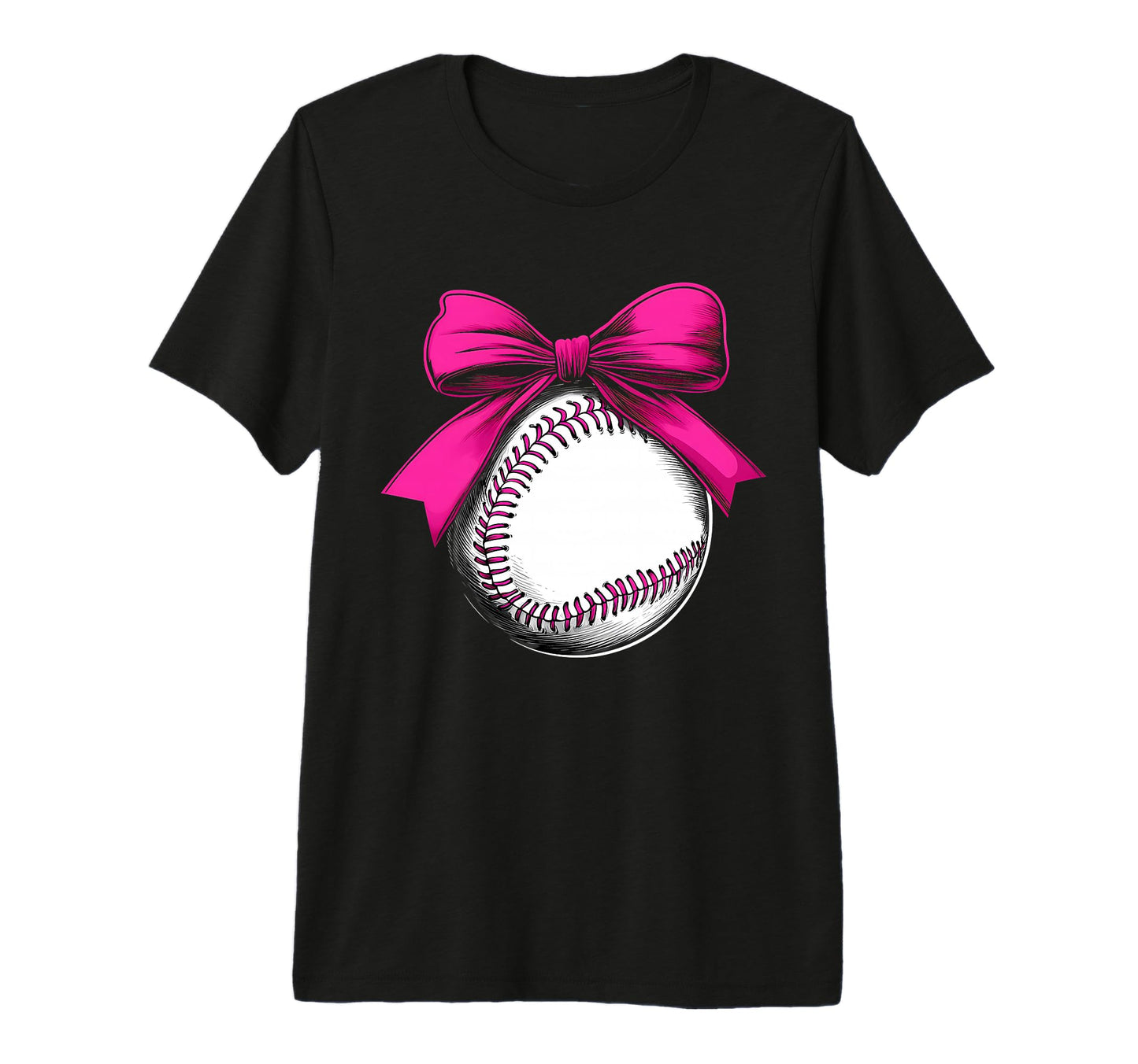 Baseball Coquette Bow Baseball Mom T-Shirt - Fun Novelty Design Men Women - T-Shirt, Sweatshirt, Hoodie