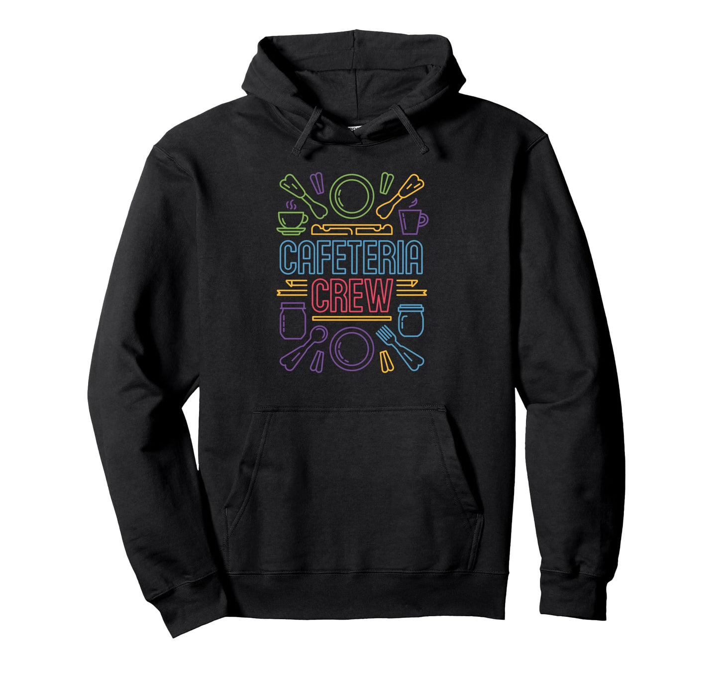 Proud Cafeteria Crew School Food Hoodie - Custom Art Print Men Women - T-Shirt, Sweatshirt, Hoodie