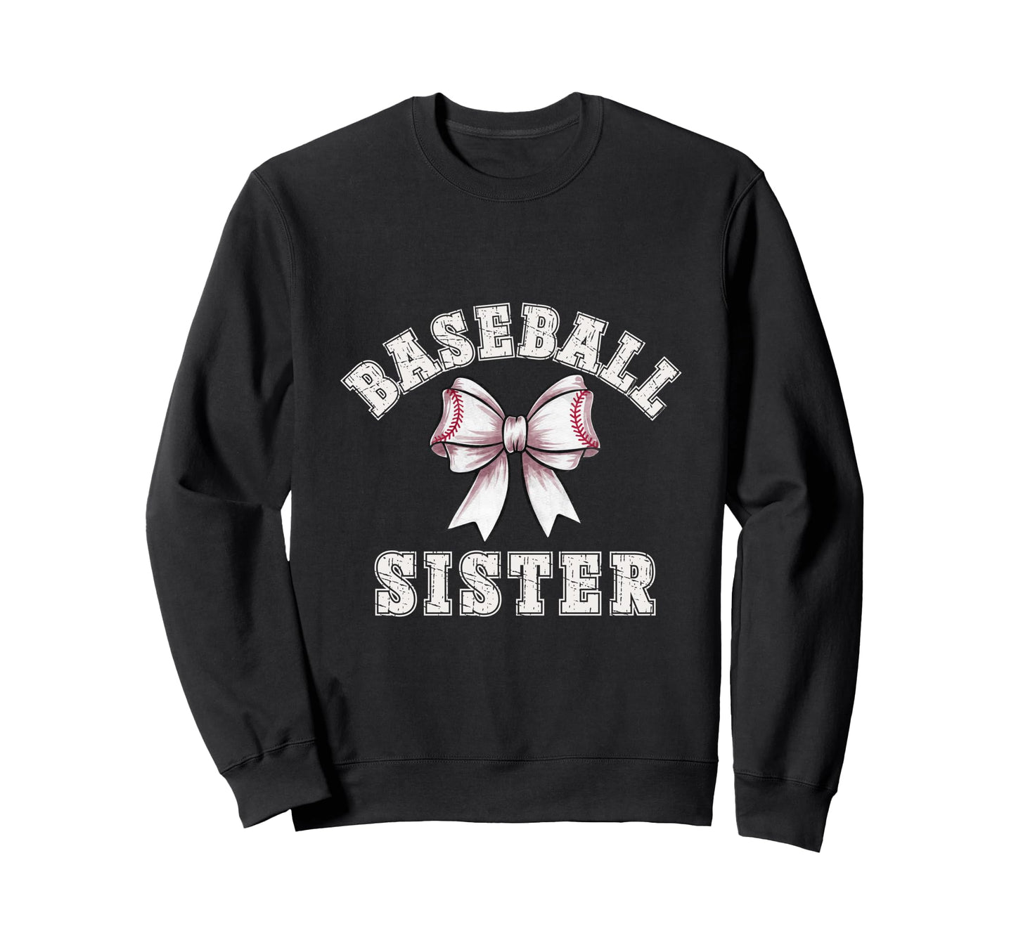 Coquette Baseball Sister Bow Sweatshirt - Aesthetic Graphic for Adults - T-Shirt, Sweatshirt, Hoodie