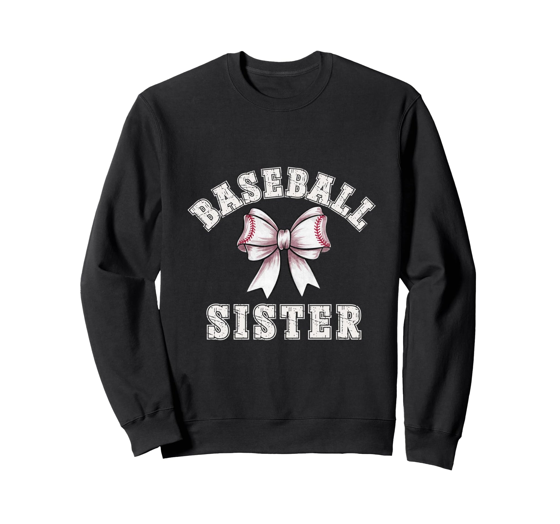 Coquette Baseball Sister Bow Sweatshirt - Aesthetic Graphic for Adults - T-Shirt, Sweatshirt, Hoodie