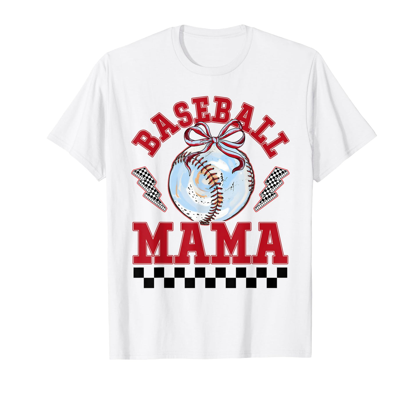 Baseball Mama Bow Softball Mom Game T-Shirt - Streetwear Style Men Women - T-Shirt, Sweatshirt, Hoodie