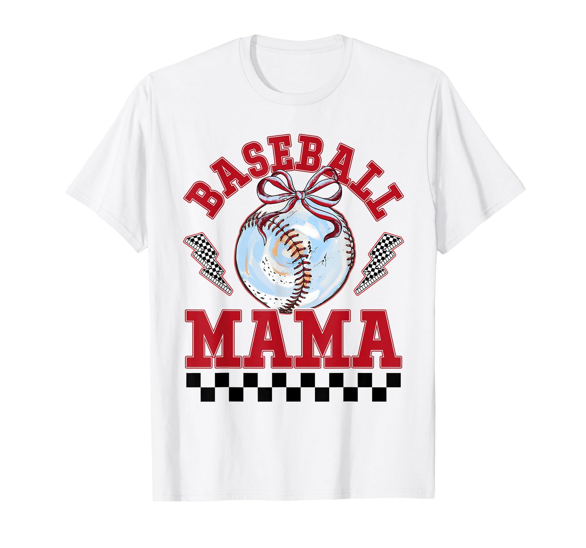 Baseball Mama Bow Softball Mom Game T-Shirt - Streetwear Style Men Women - T-Shirt, Sweatshirt, Hoodie