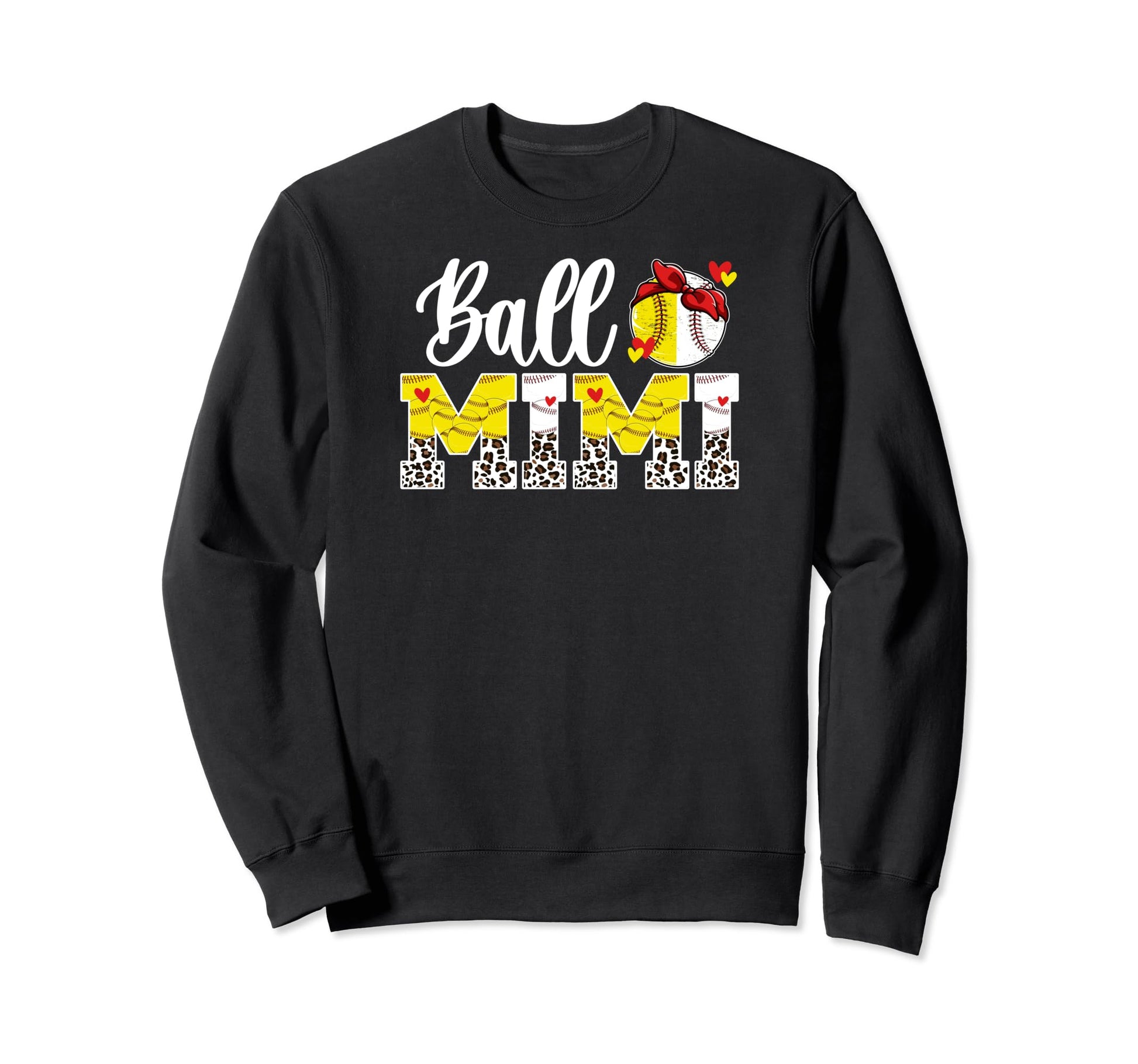 Ball Mimi Leopard Baseball Sweatshirt - Streetwear Style for Adults - T-Shirt, Sweatshirt, Hoodie