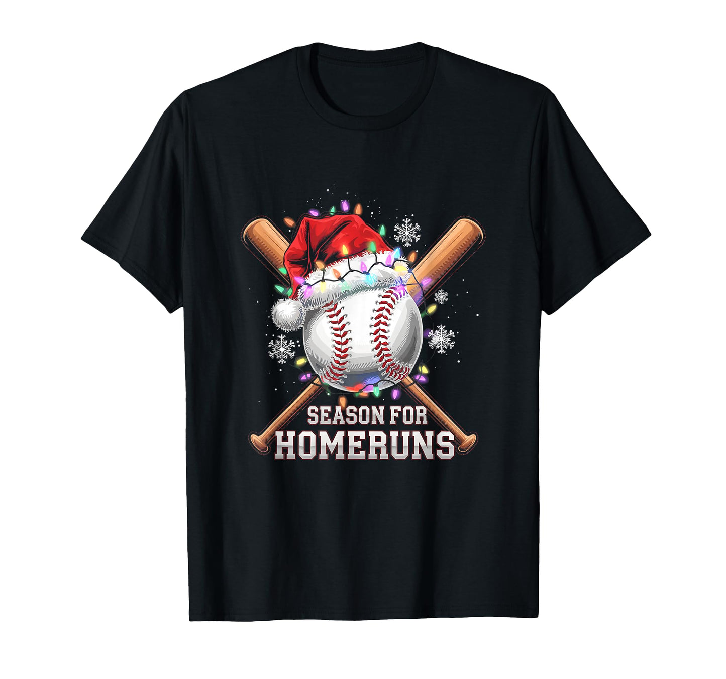 Baseball Santa Ball Season T-Shirt - Casual Everyday Wear for Adults - T-Shirt, Sweatshirt, Hoodie