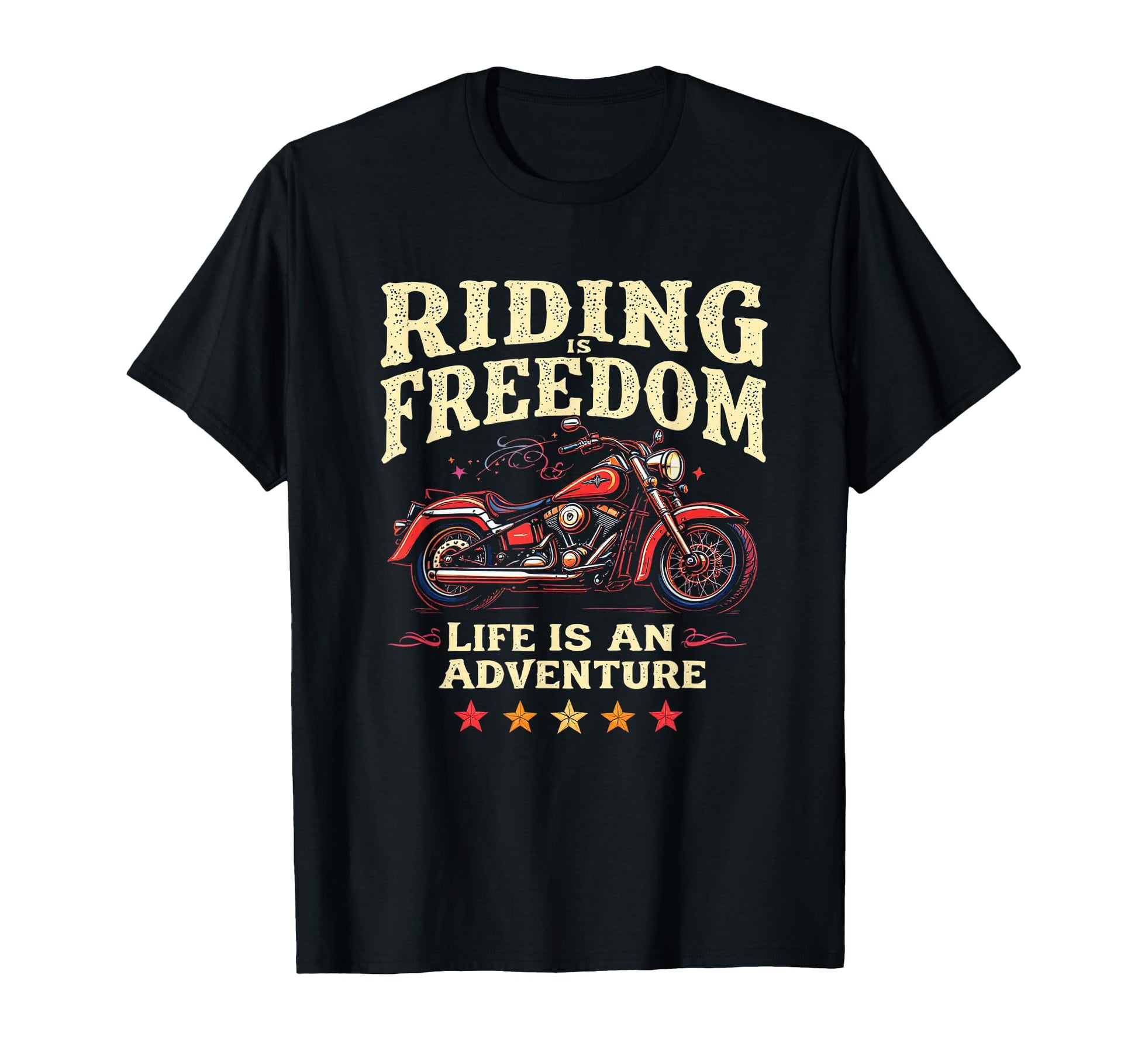 Riding Is Freedom Life Is Adventure T-Shirt - Minimalist Print Men Women - T-Shirt, Sweatshirt, Hoodie