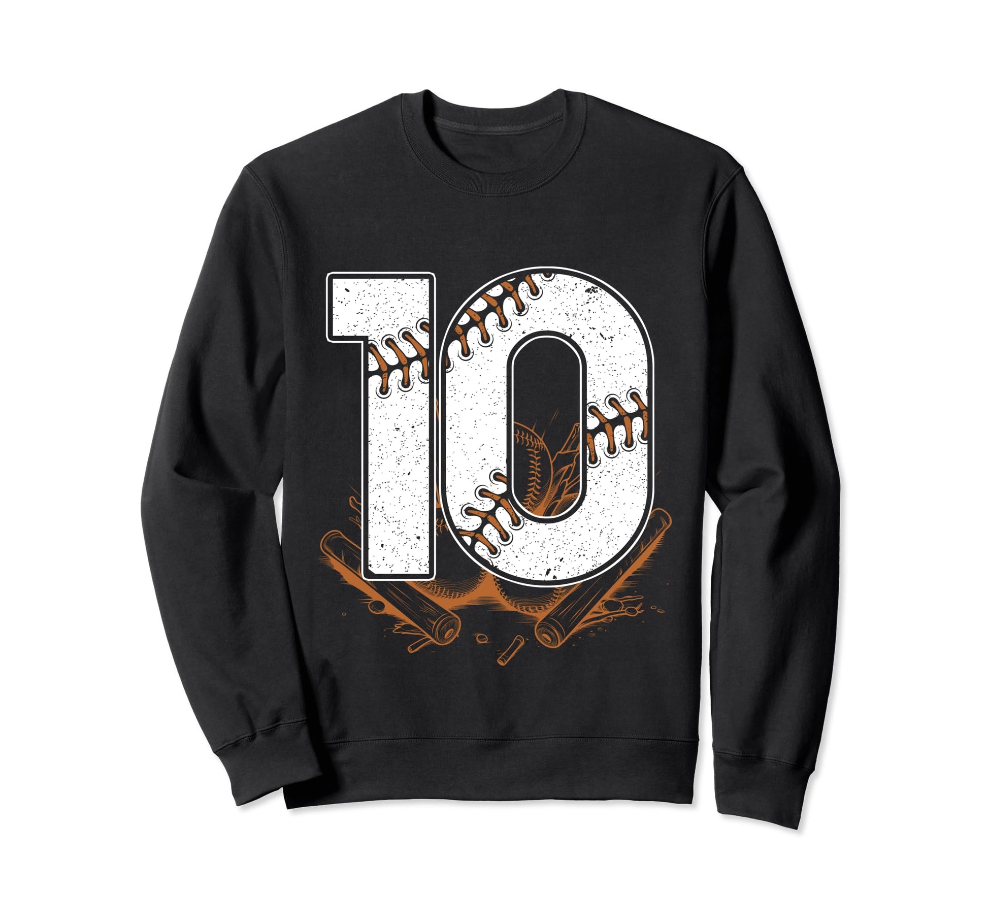 Baseball Birthday 10Th Birthday Sweatshirt - Graphic Print for Adults - T-Shirt, Sweatshirt, Hoodie