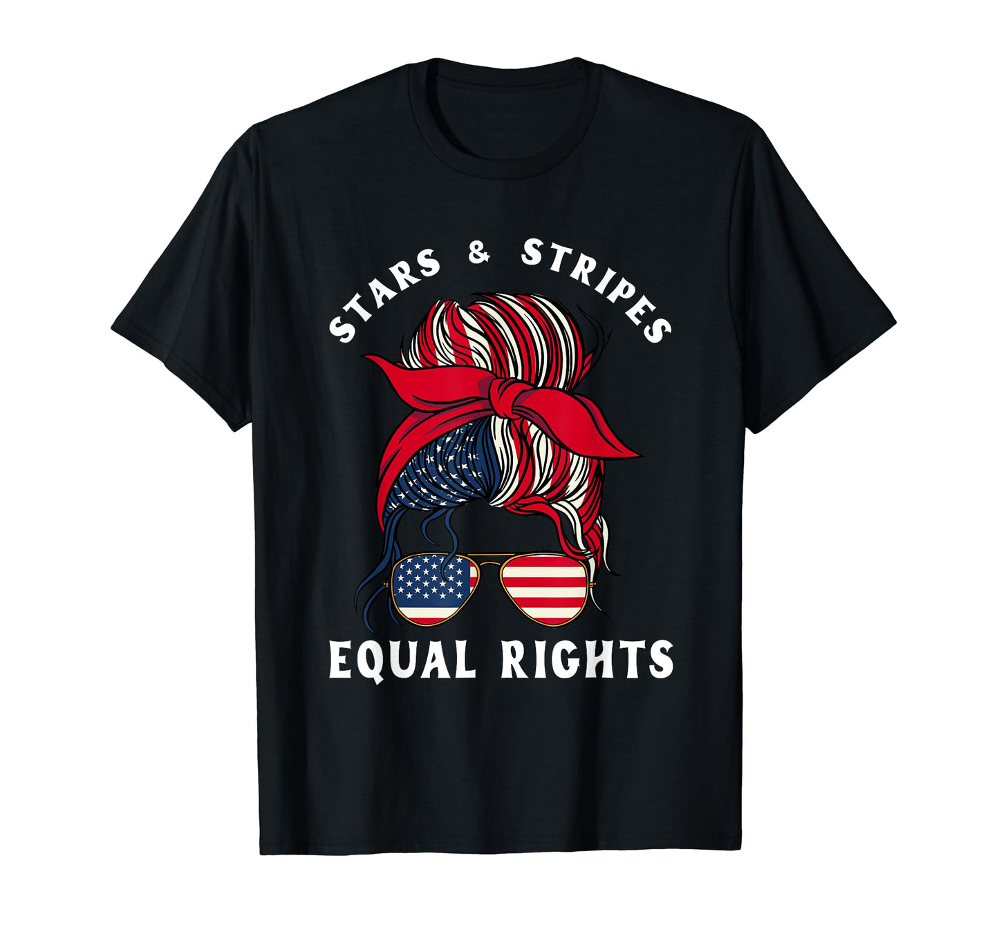 Patriotic 4Th July Messy Stars Stripes T-Shirt - Graphic Print Unisex - T-Shirt, Sweatshirt, Hoodie