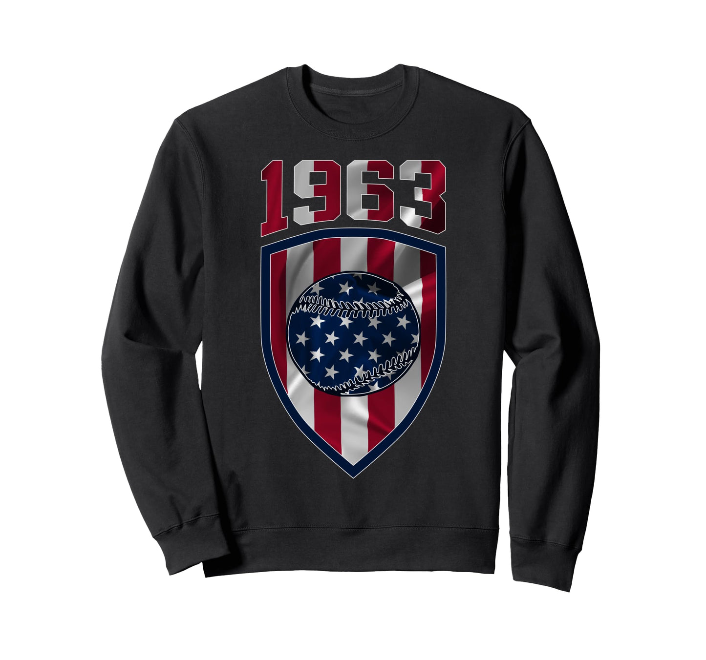 1963 Baseball 62Nd Birthday Sweatshirt - Novelty Apparel Men Women - T-Shirt, Sweatshirt, Hoodie