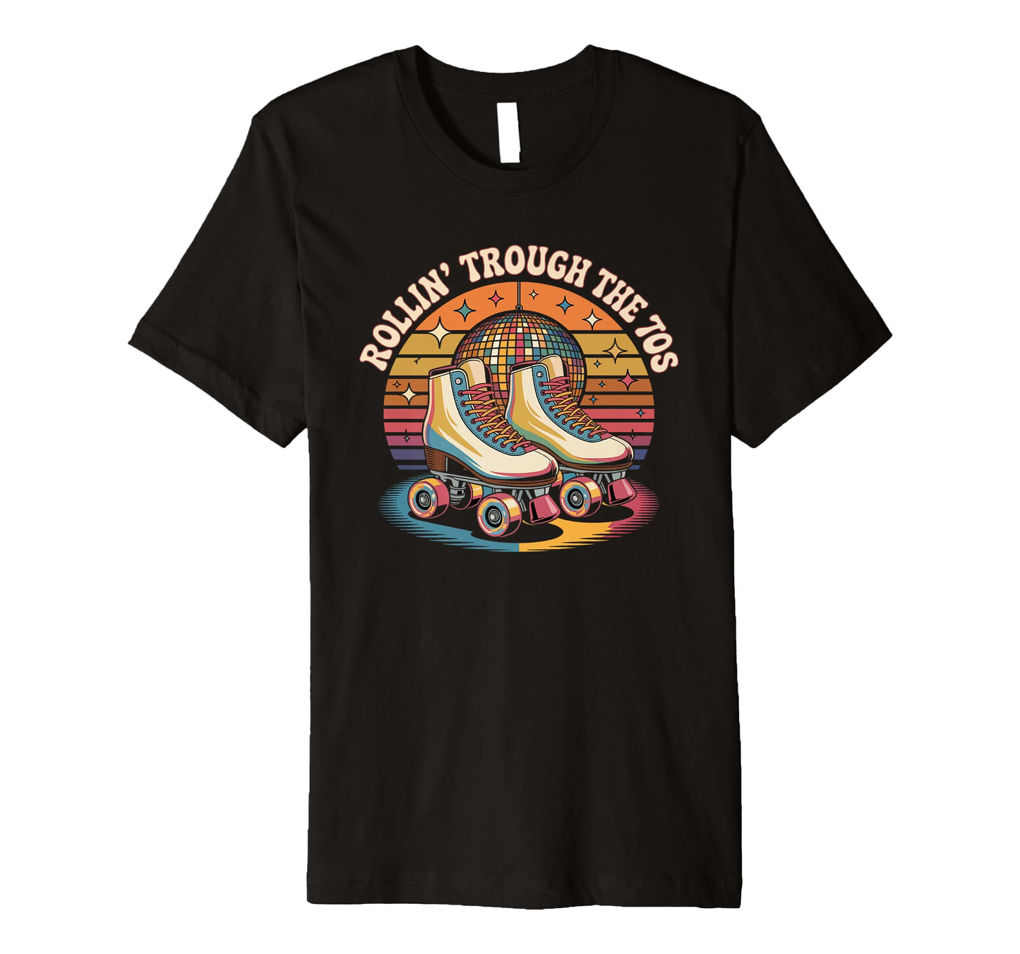 Roller Skate Roller Skating 70S Rolling T-Shirt - Custom Art Print Unisex - T-Shirt, Sweatshirt, Hoodie