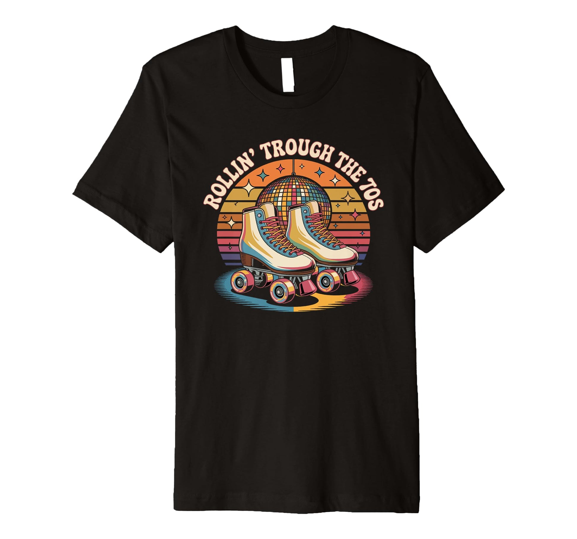 Roller Skate Roller Skating 70S Rolling T-Shirt - Custom Art Print Unisex - T-Shirt, Sweatshirt, Hoodie