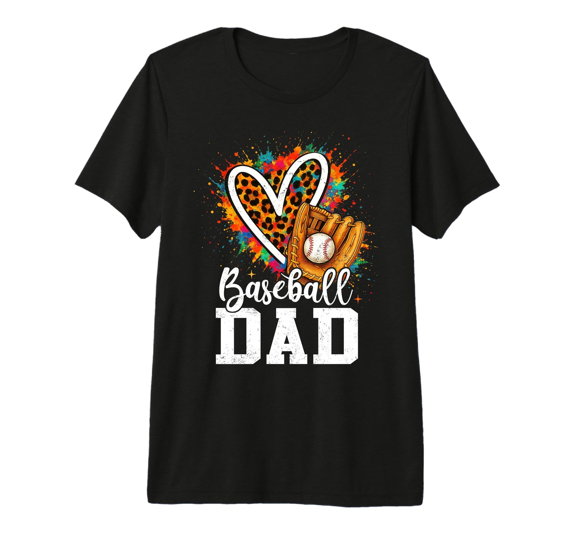 Baseball Dad Fathers Day Tri Blend T-Shirt - Custom Art Print Unisex - T-Shirt, Sweatshirt, Hoodie