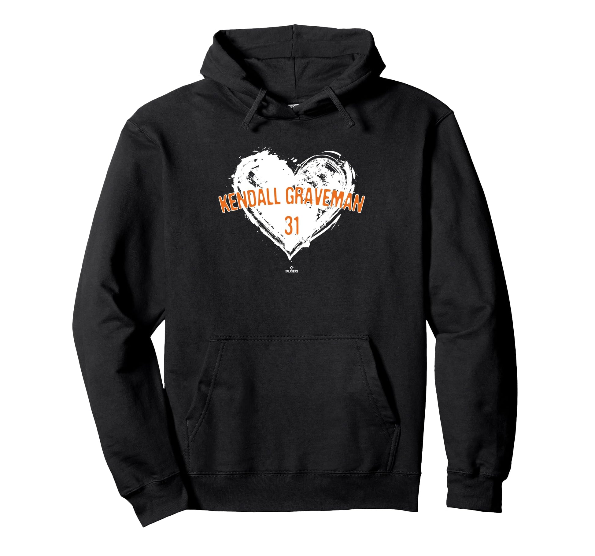 Distressed Heart Kendall Graveman Houston Hoodie - Novelty Apparel Unisex - T-Shirt, Sweatshirt, Hoodie