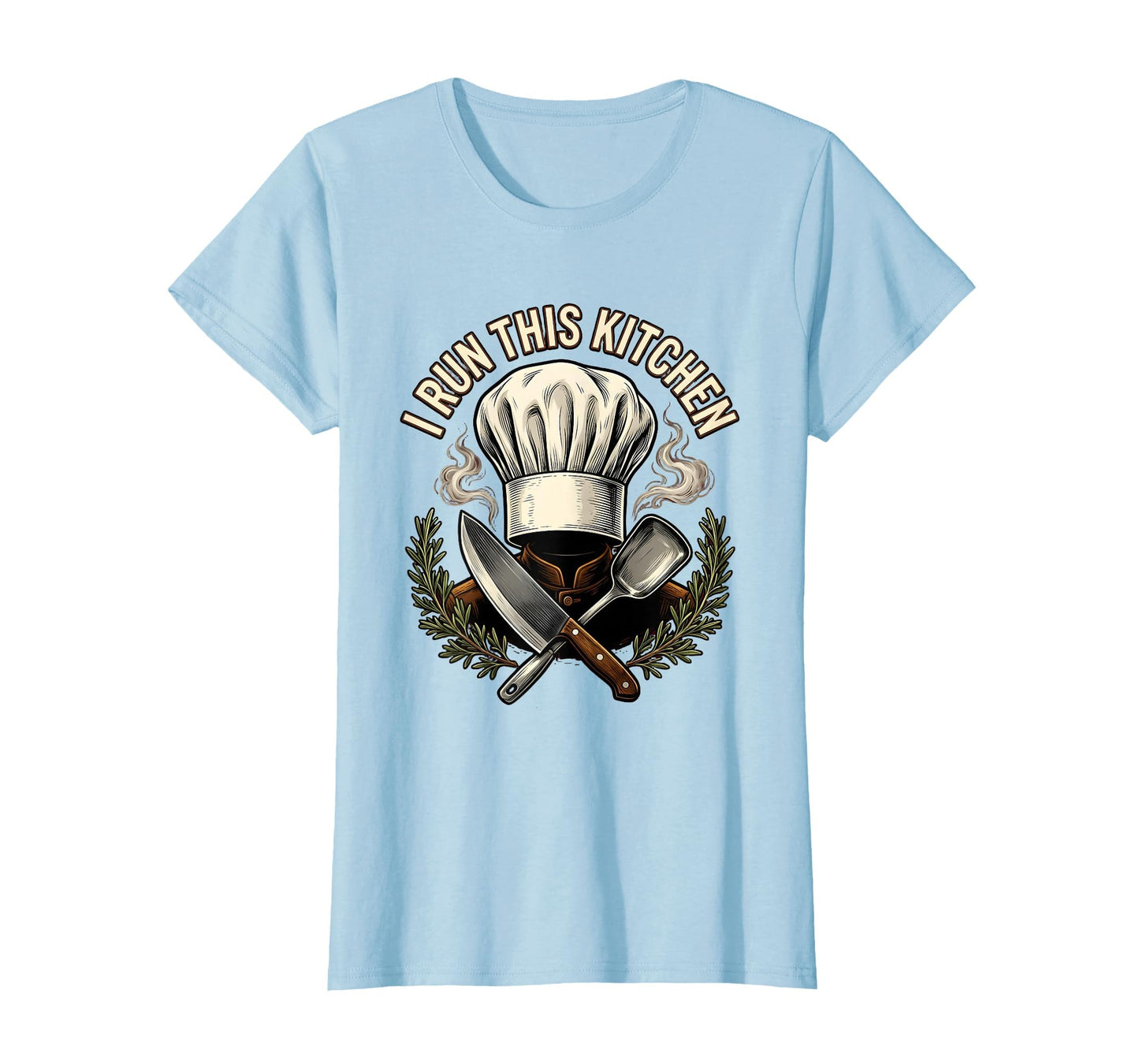 I Run This Kitchen Bold Chef T-Shirt - Minimalist Print for Adults - T-Shirt, Sweatshirt, Hoodie