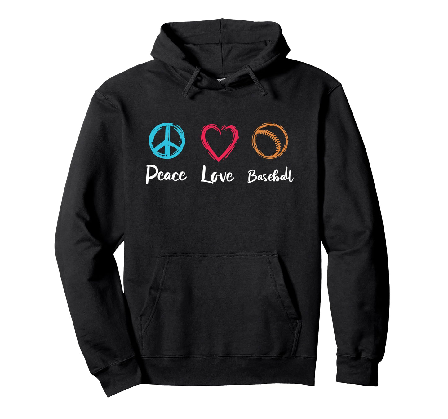Baseball Love Baseball Routine Peace Hoodie - Novelty Apparel Men Women - T-Shirt, Sweatshirt, Hoodie
