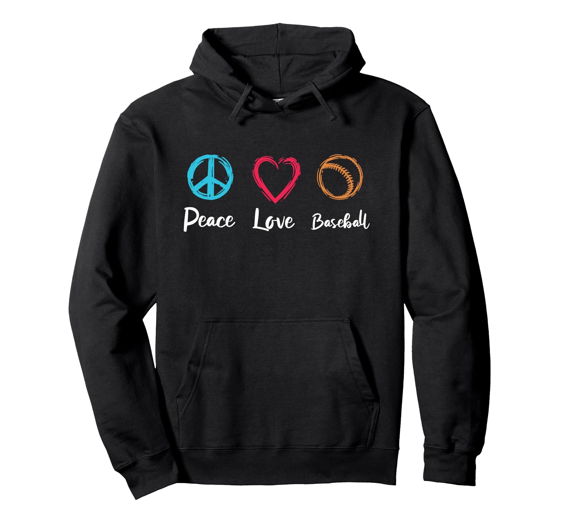 Baseball Love Baseball Routine Peace Hoodie - Novelty Apparel Men Women - T-Shirt, Sweatshirt, Hoodie