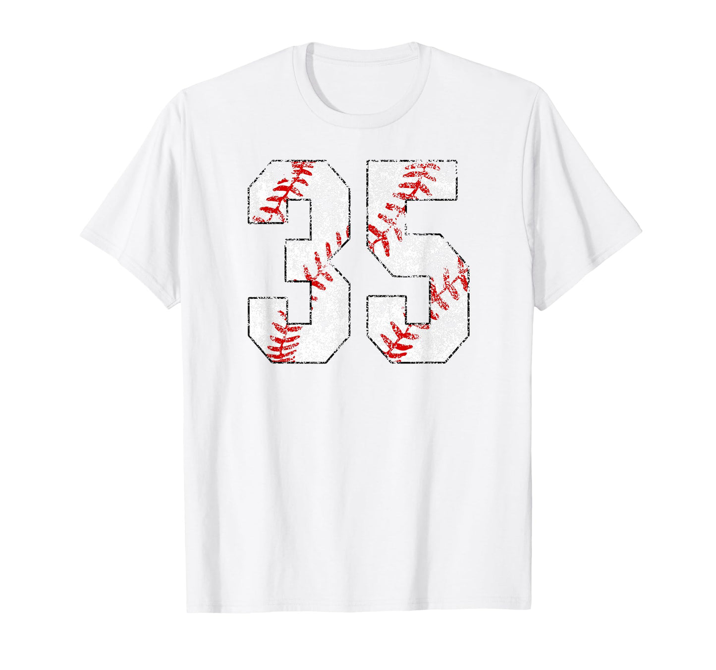 Distressed Baseball Number 35 Jersey T-Shirt - Streetwear Style Men Women - T-Shirt, Sweatshirt, Hoodie