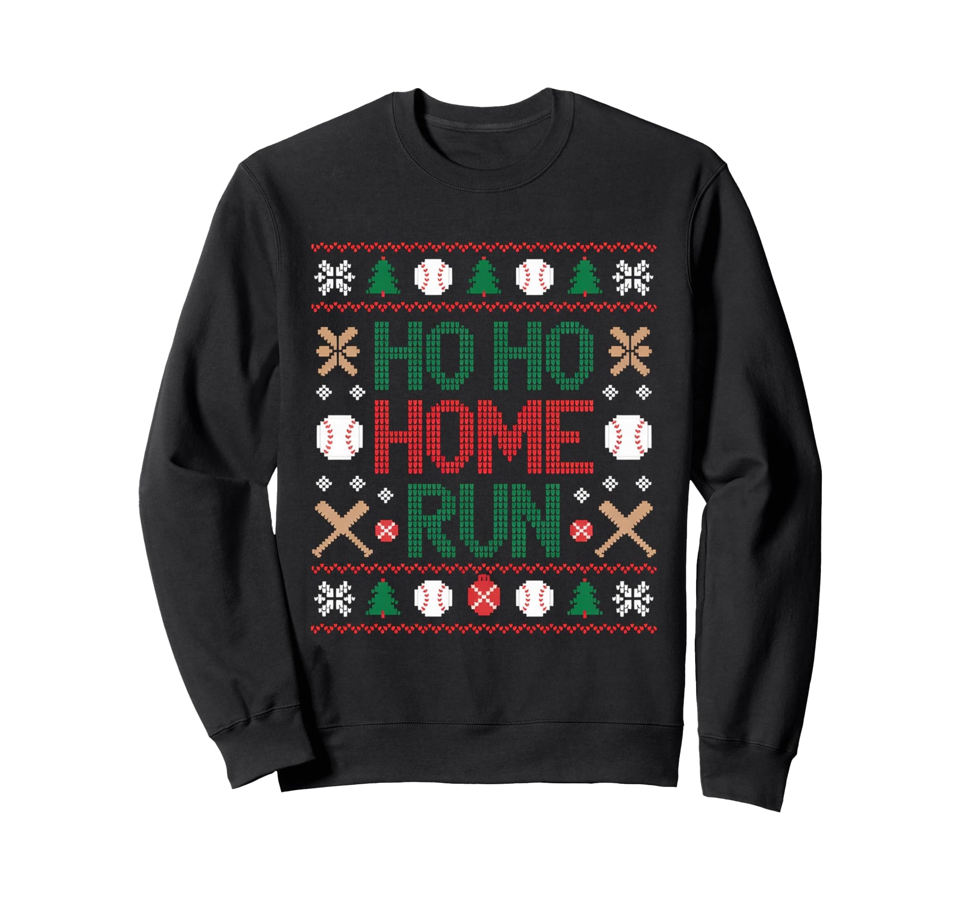 Ho Ho Home Run Baseball Sweatshirt - Casual Everyday Wear Unisex - T-Shirt, Sweatshirt, Hoodie