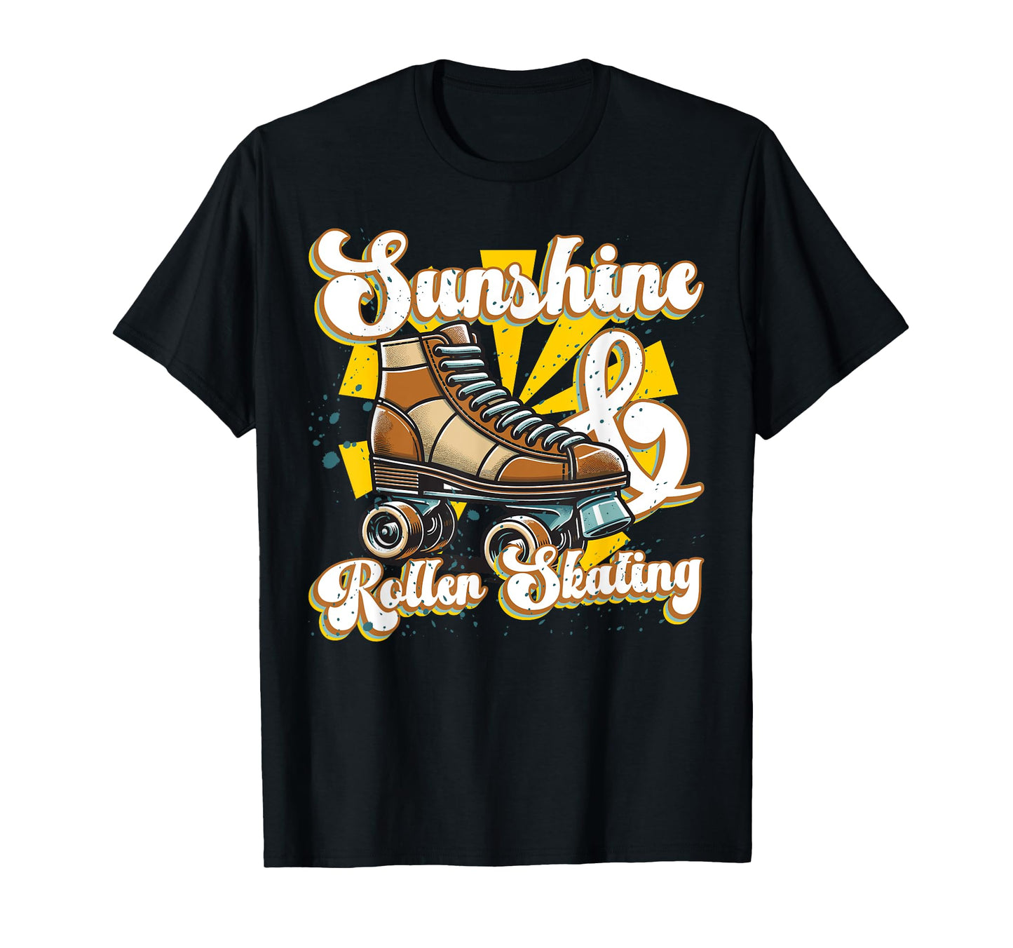 Roller Skating Skate 1970S Sunshine T-Shirt - Custom Art Print for Adults - T-Shirt, Sweatshirt, Hoodie