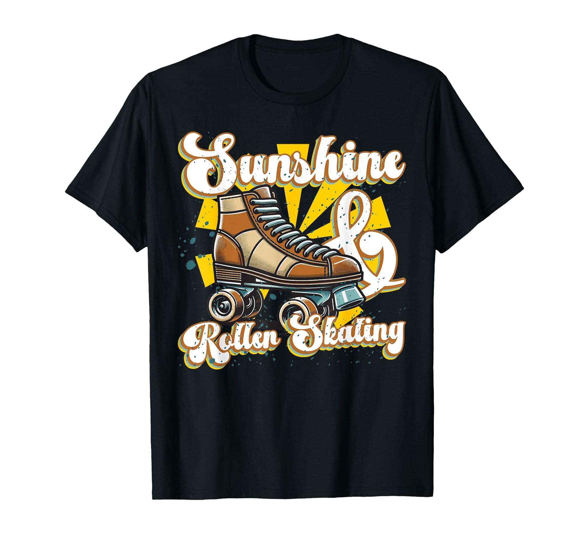 Roller Skating Skate 1970S Sunshine T-Shirt - Custom Art Print for Adults - T-Shirt, Sweatshirt, Hoodie