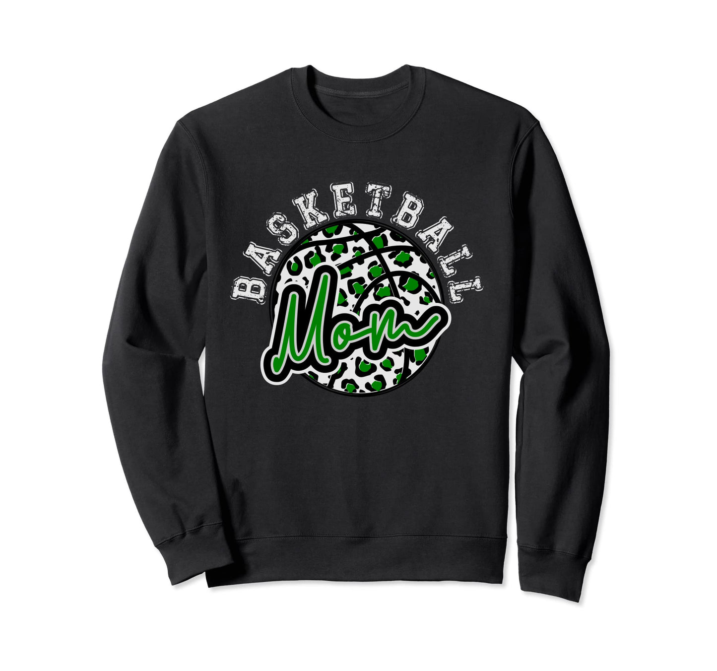 Leopard Cheetah Basketball Mom Sweatshirt - Aesthetic Graphic for Adults - T-Shirt, Sweatshirt, Hoodie