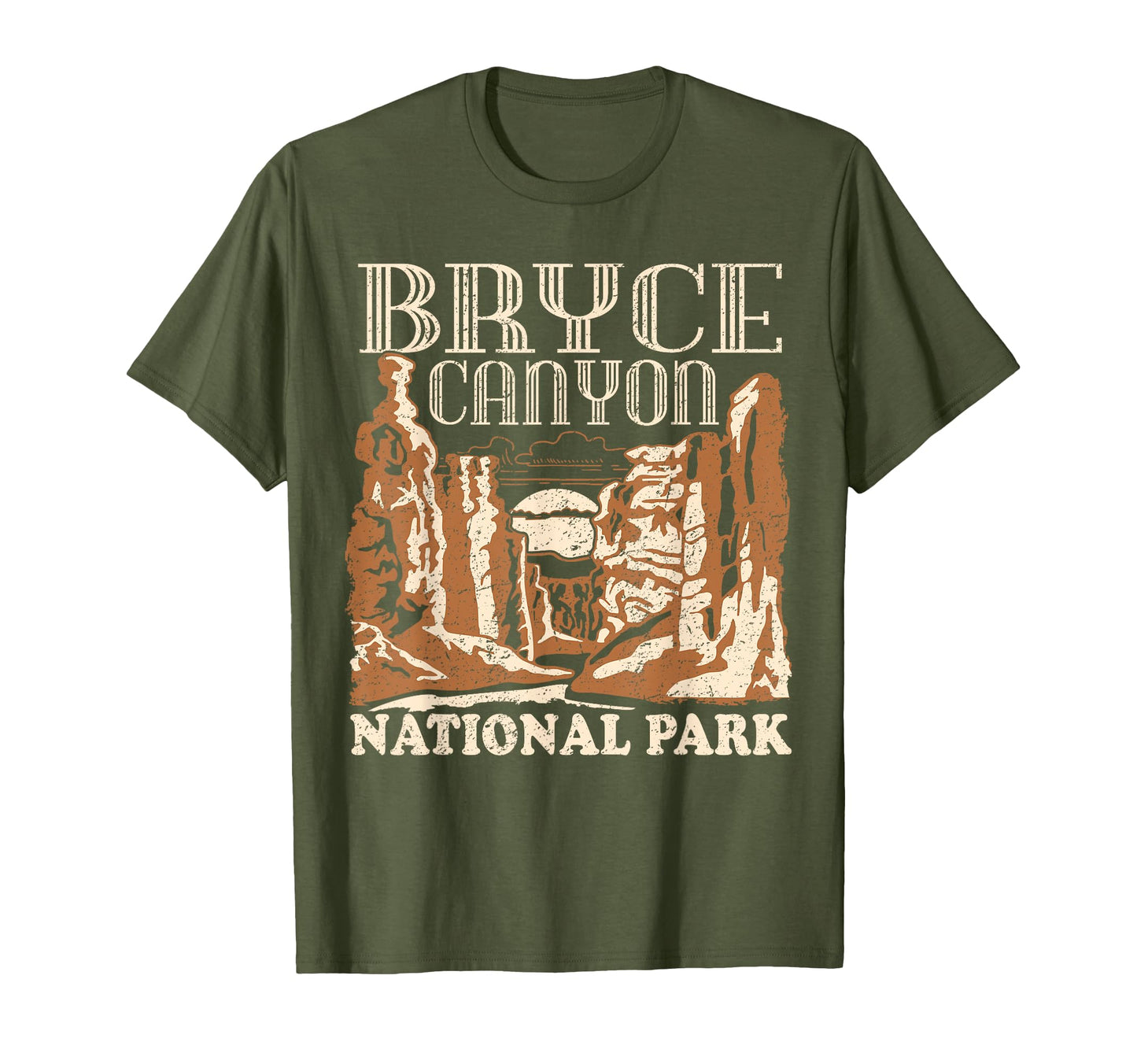 Bryce Canyon National Park Distressed T-Shirt - Custom Art Print Unisex - T-Shirt, Sweatshirt, Hoodie