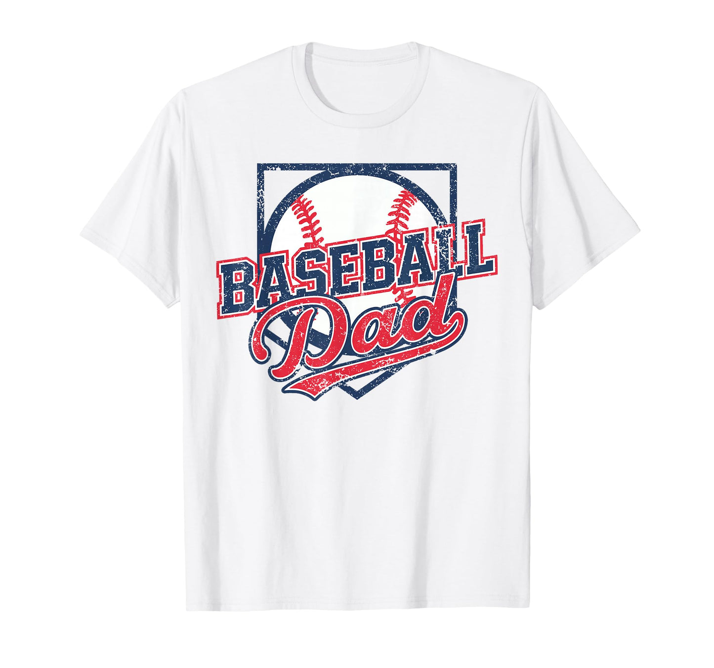 Baseball Dad Fathers Day Mens T-Shirt - Minimalist Print for Adults - T-Shirt, Sweatshirt, Hoodie