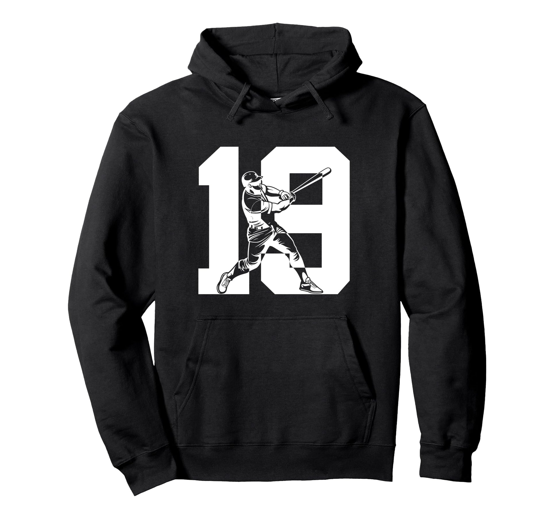 Number 19 Years Baseball 19Th Birthday Hoodie - Unique Graphic for Adults - T-Shirt, Sweatshirt, Hoodie