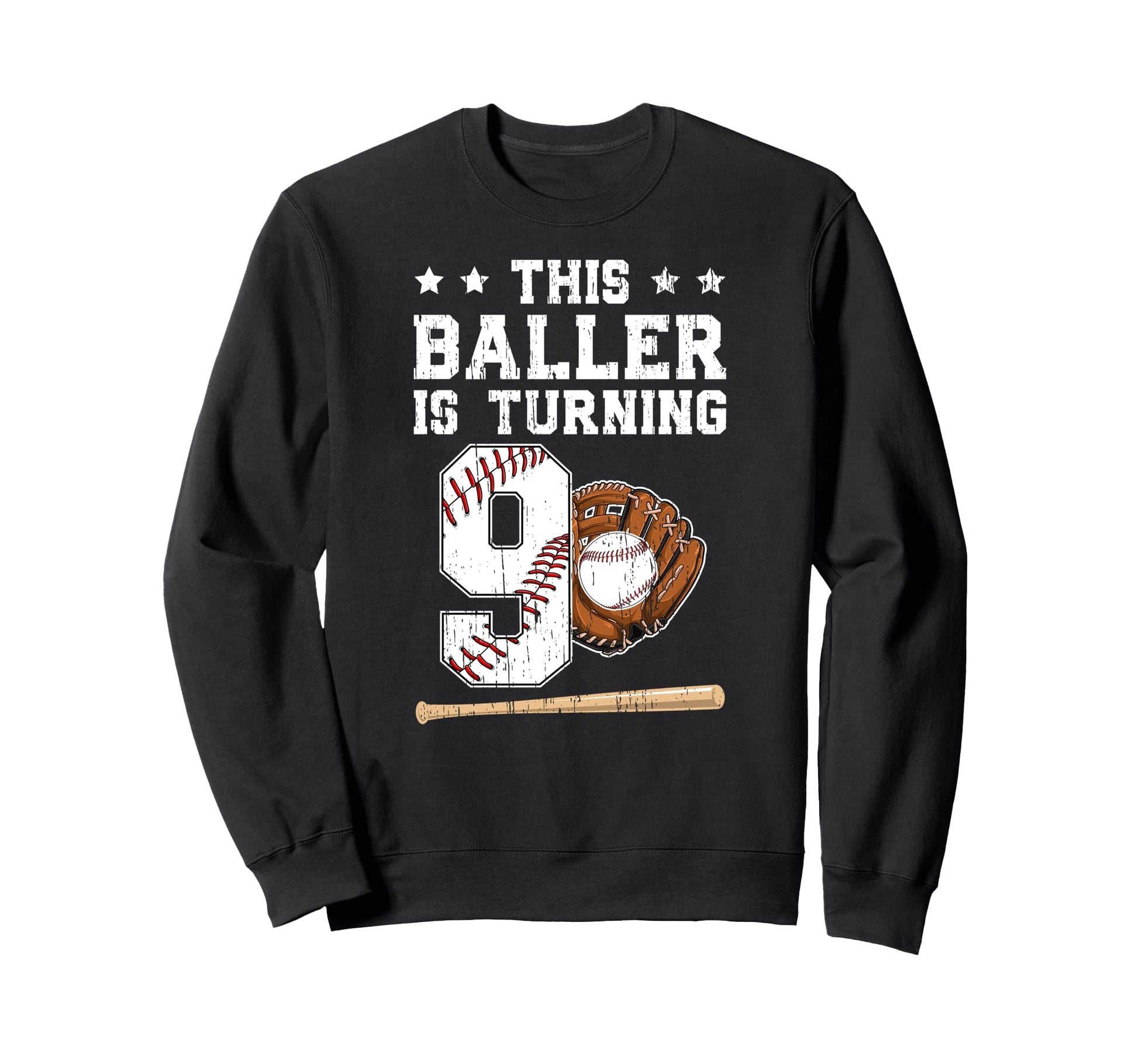 9Th Birthday Baseball 9 Year Old Sweatshirt - Streetwear Style Men Women - T-Shirt, Sweatshirt, Hoodie
