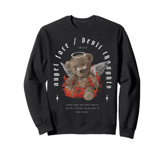 Aesthetic Streetwear Teddy Bear Sweatshirt - Custom Art Print for Adults - T-Shirt, Sweatshirt, Hoodie