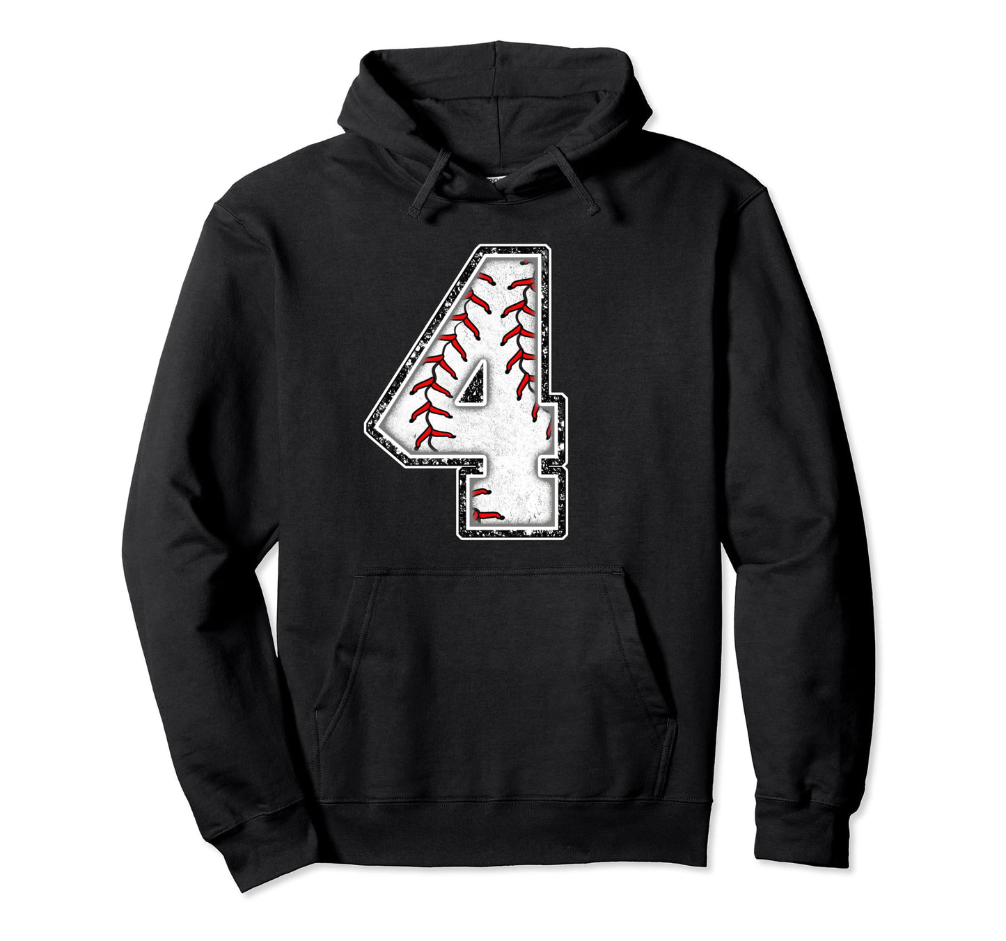4 Years Old Birthday Baseball Theme Hoodie - Fun Novelty Design Unisex - T-Shirt, Sweatshirt, Hoodie
